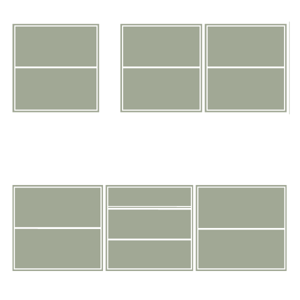 A collage of four different comic book or newspaper comic strip panels arranged in a grid.