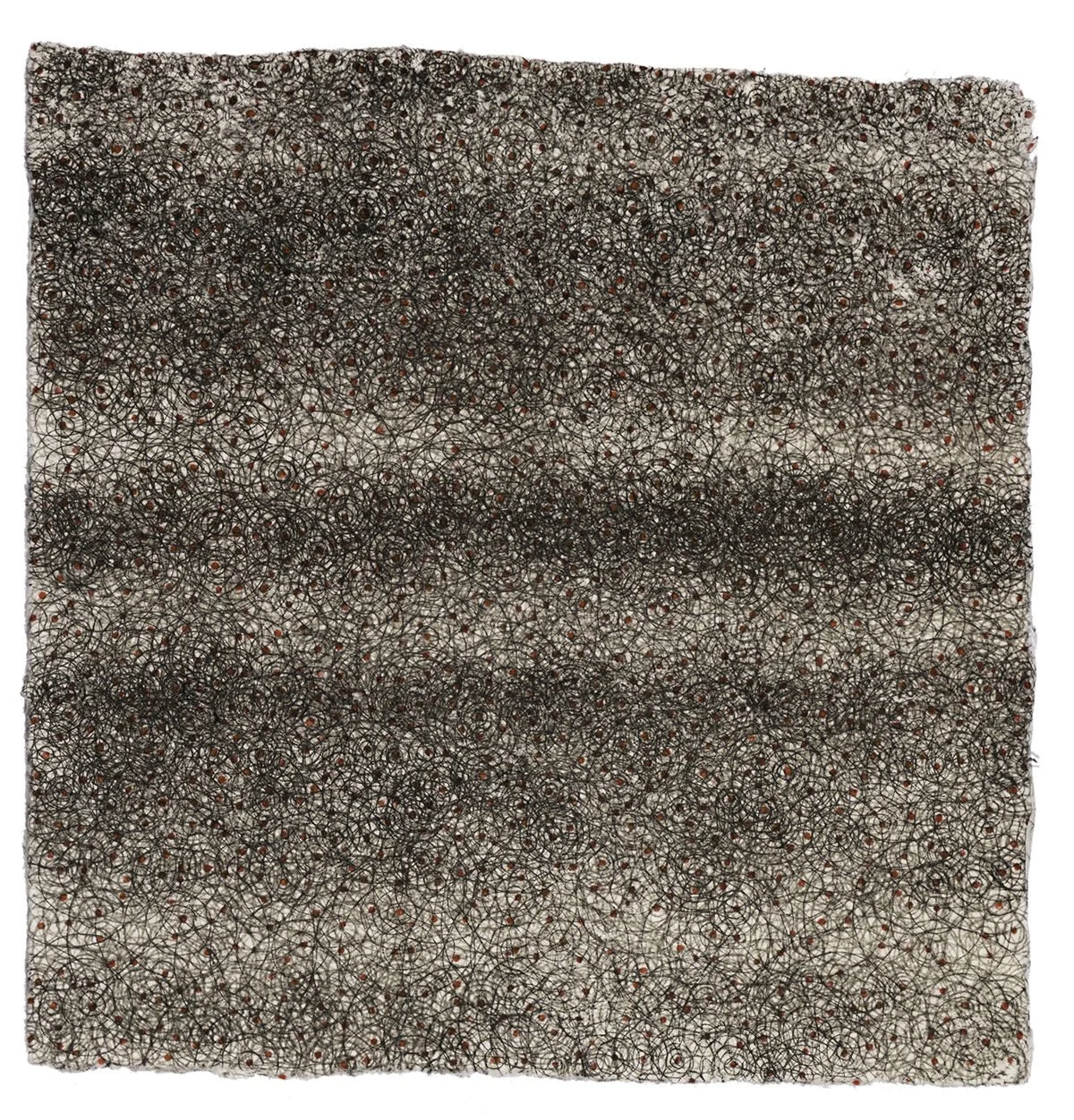 Lines #3, 8” x 8”, ink on handmade Japanese paper