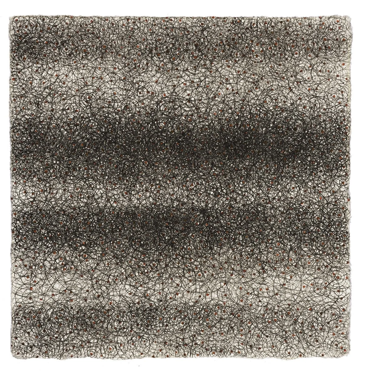 Lines #13, 8” x 8”, ink on handmade Japanese paper