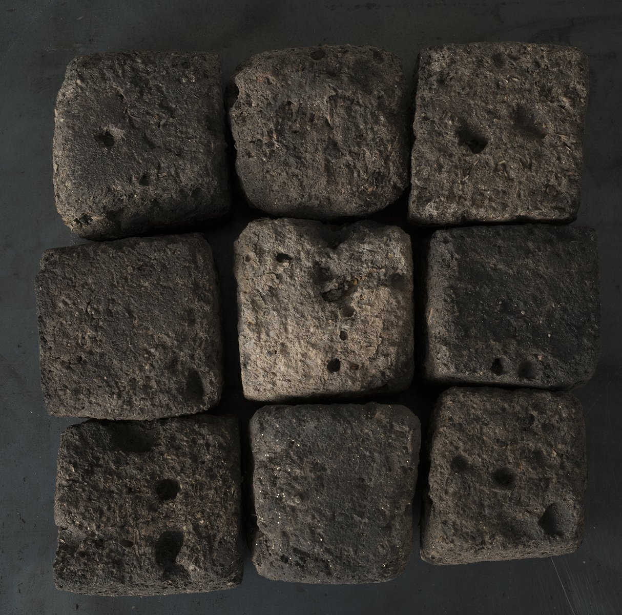 Ground Work #8, mud, clay, sand, rice hulls, rice paste, pigments, ashes