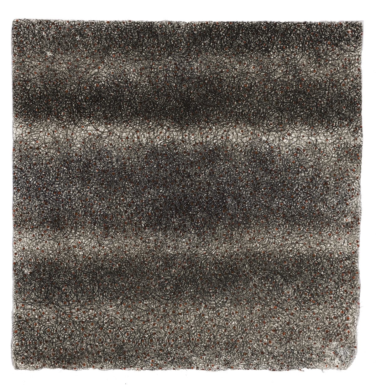 Lines #15, 8” x 8”, ink on handmade Japanese paper