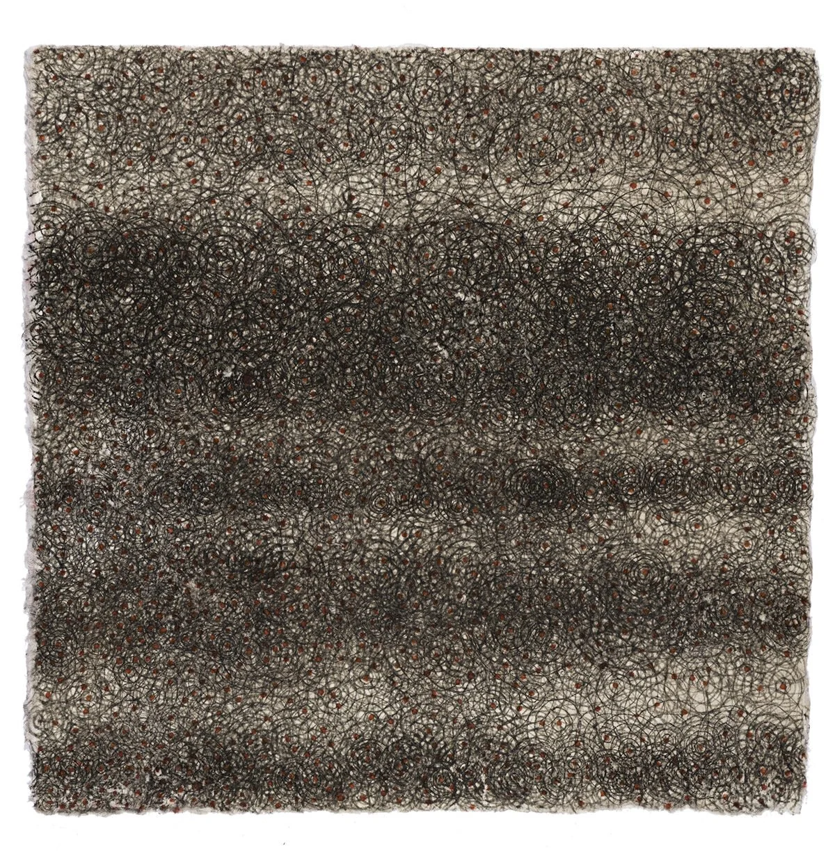 Lines #14, 8” x 8”, ink on handmade Japanese paper