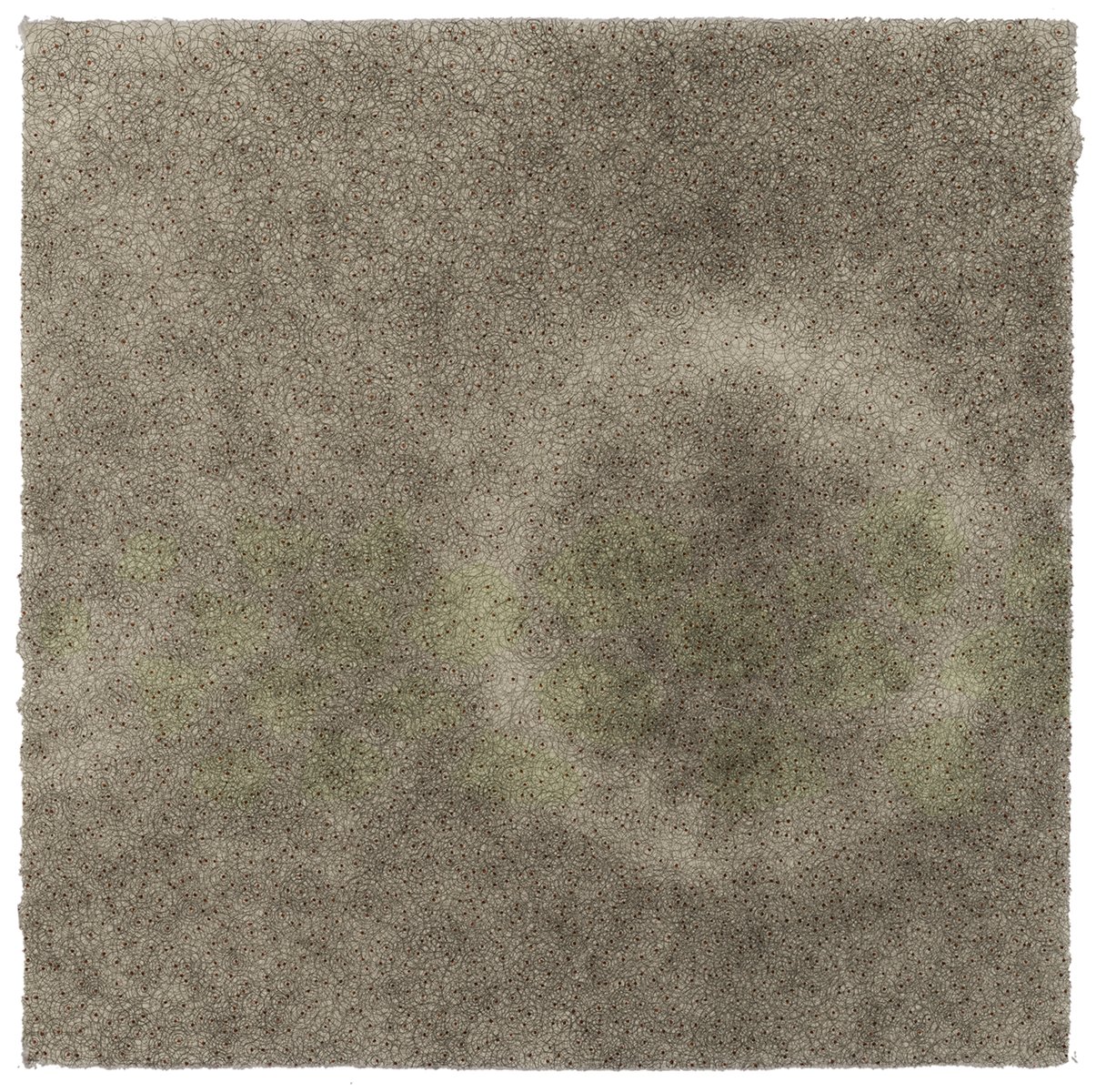 Loci I #2, ink and acrylic paint, 22” x 22”