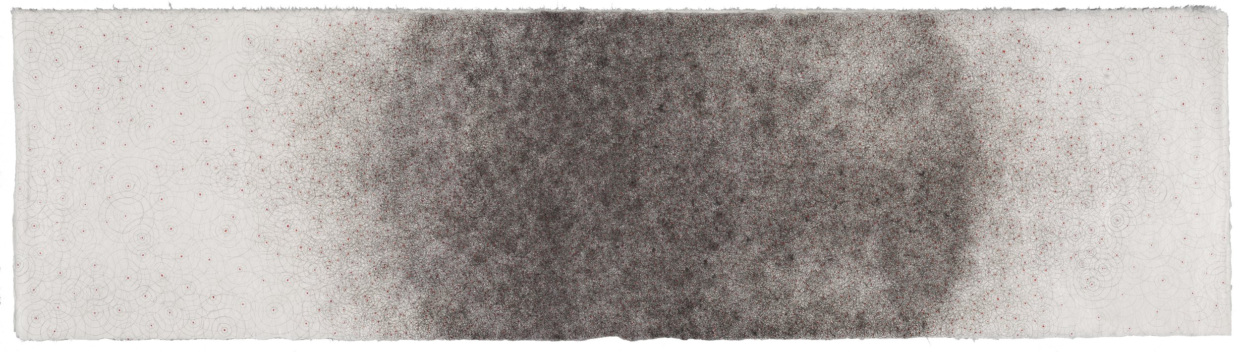 Loci III, ink on paper, 15”h x 56”w