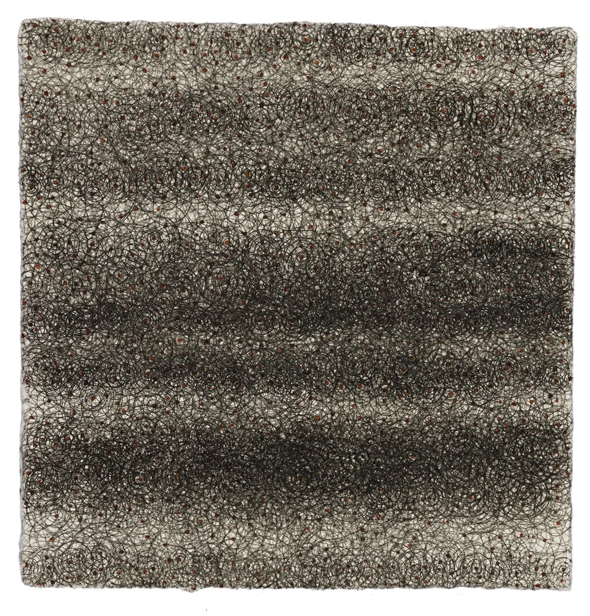 Lines #1, 8” x 8”, ink on handmade Japanese paper