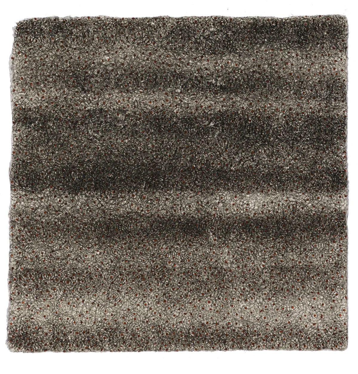 Lines #9, 8” x 8”, ink on handmade Japanese paper