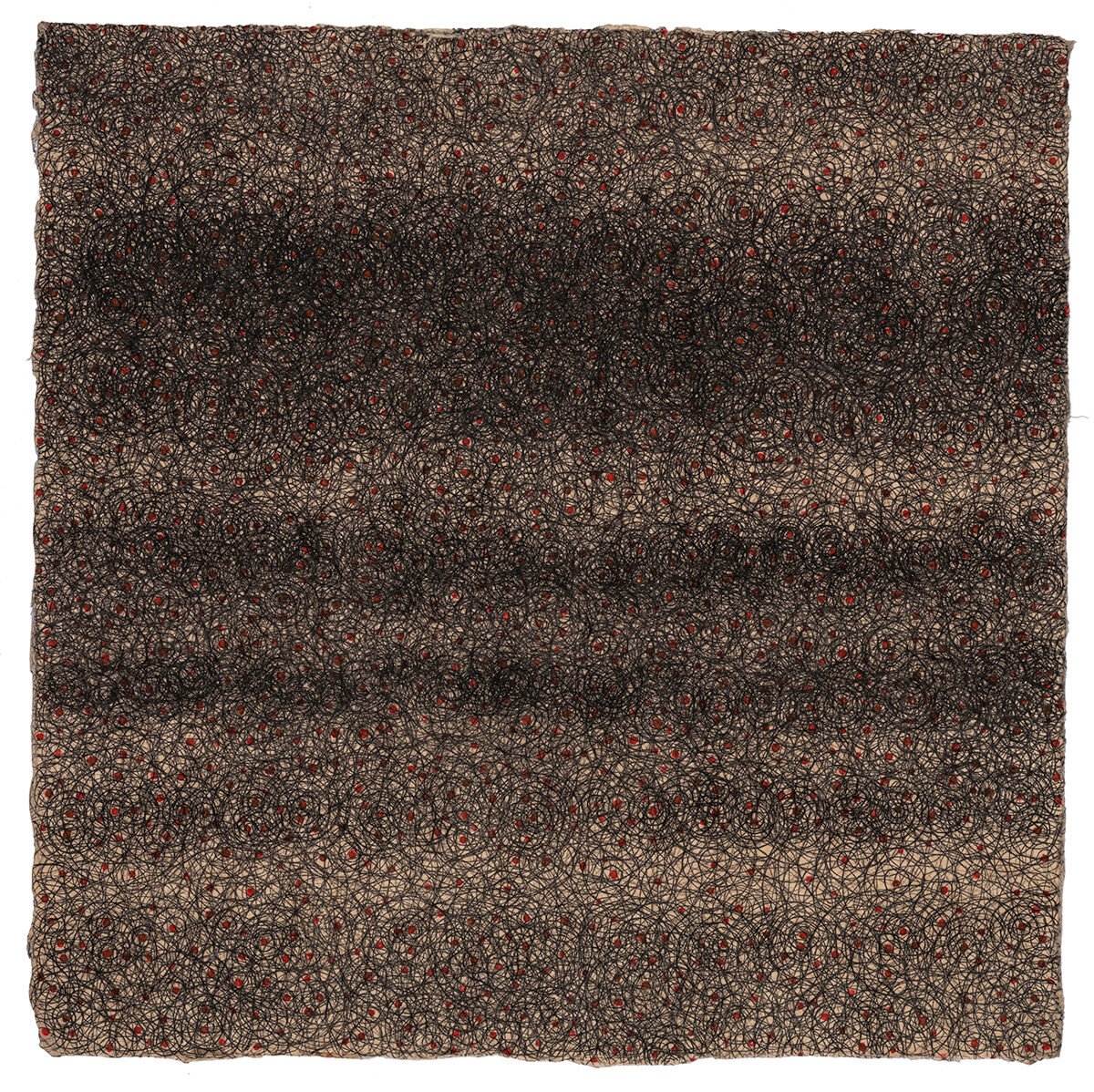 Lines #16, 8” x 8”, ink on handmade Japanese paper