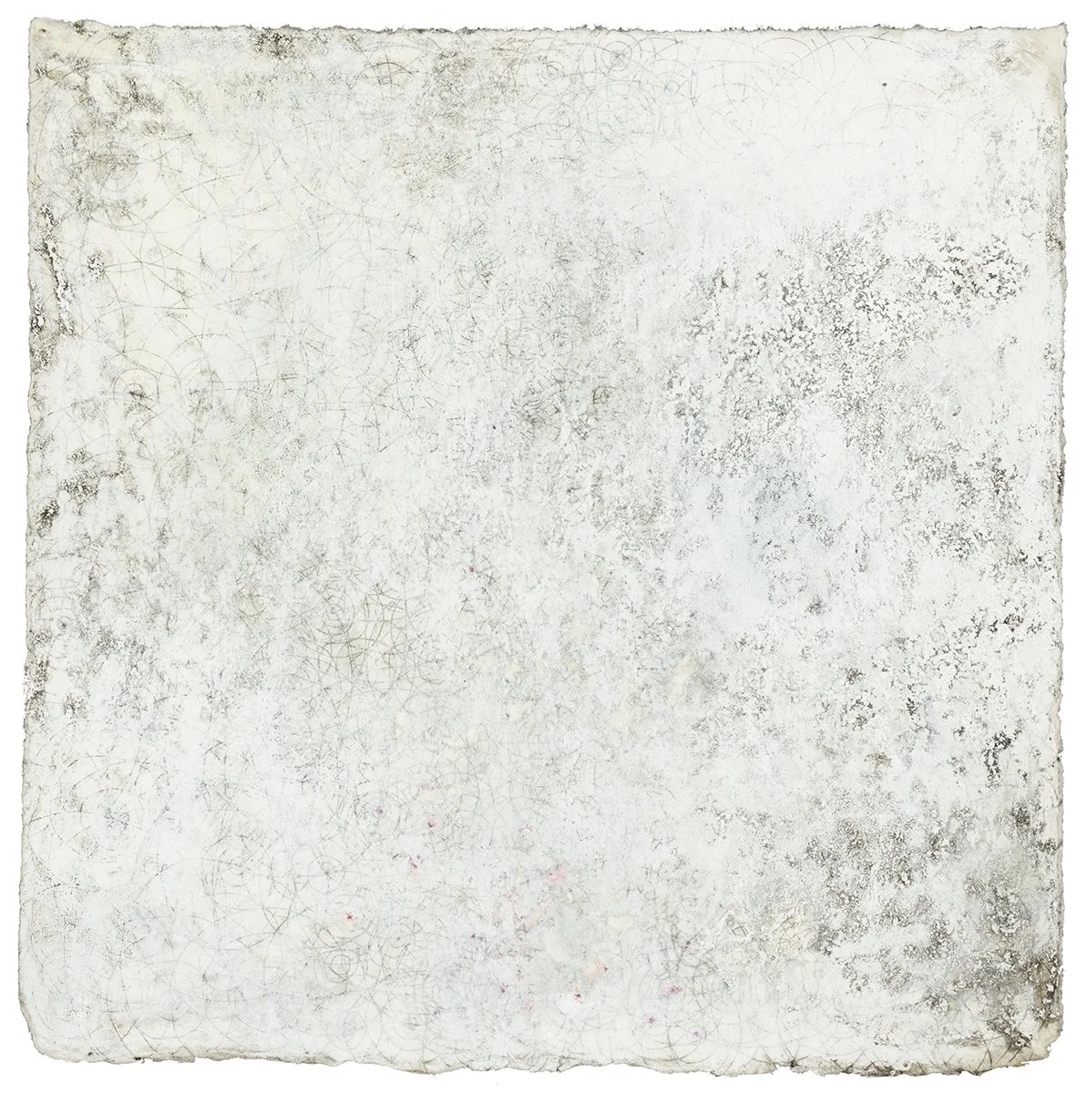 White Series II, 8”x 8”, ink, water soluble crayon, mud, water