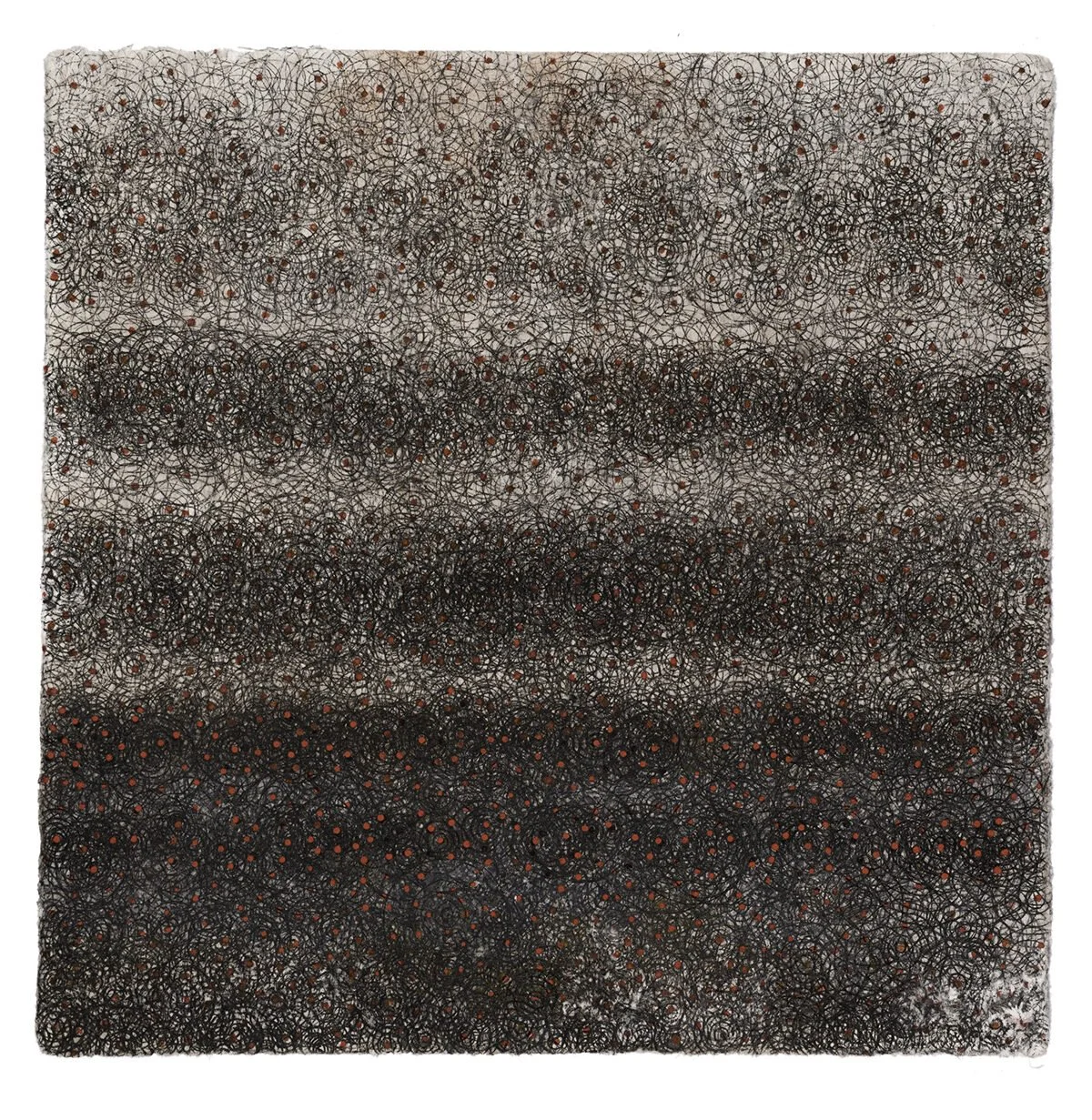 Lines #11, 8” x 8”, ink on handmade Japanese paper