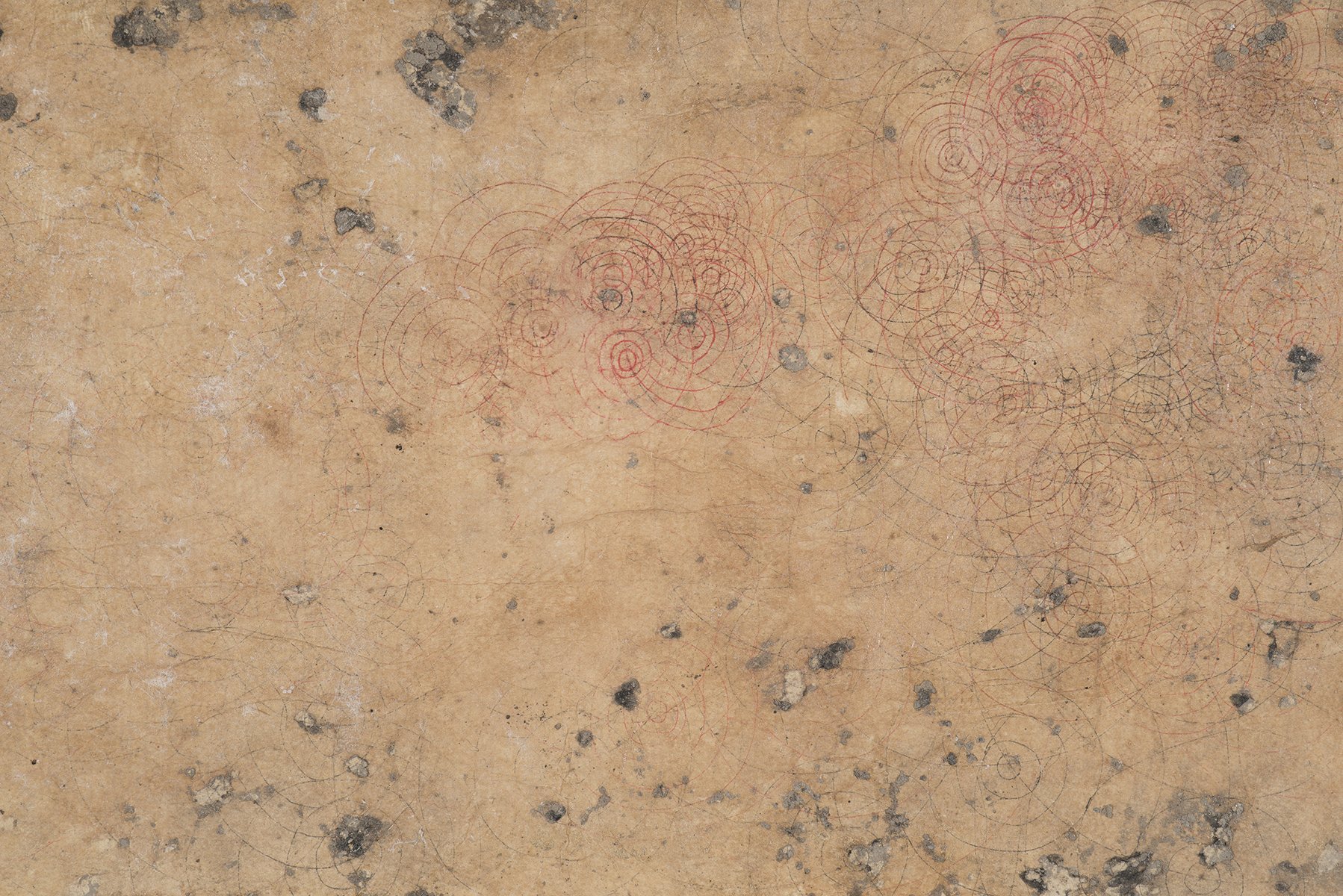 Loci II #1, ink, pigment, rice paste, mud on paper 8” x 16.5”