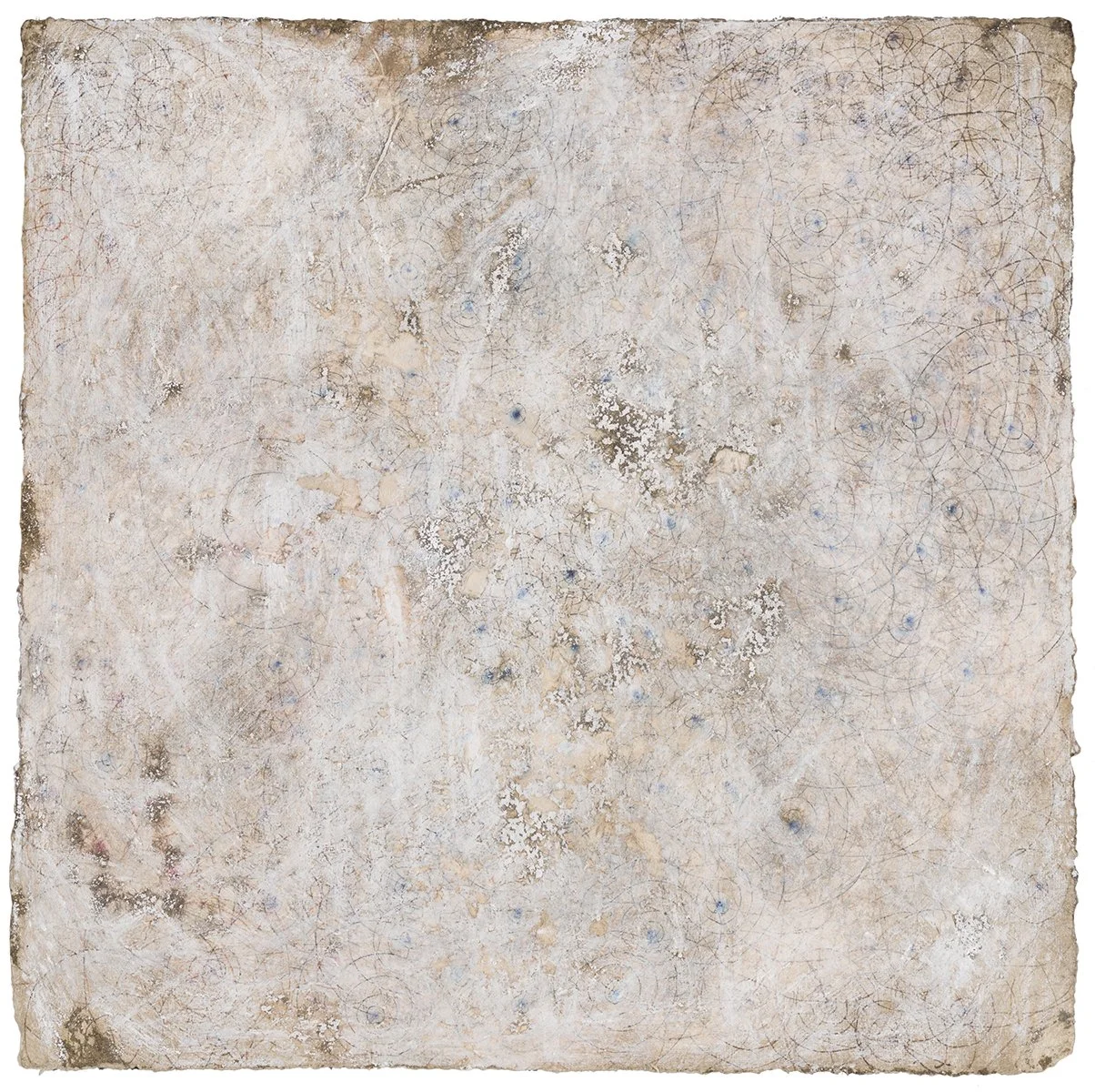 White Series II, 8”x 8”, ink, water soluble crayon, mud, water