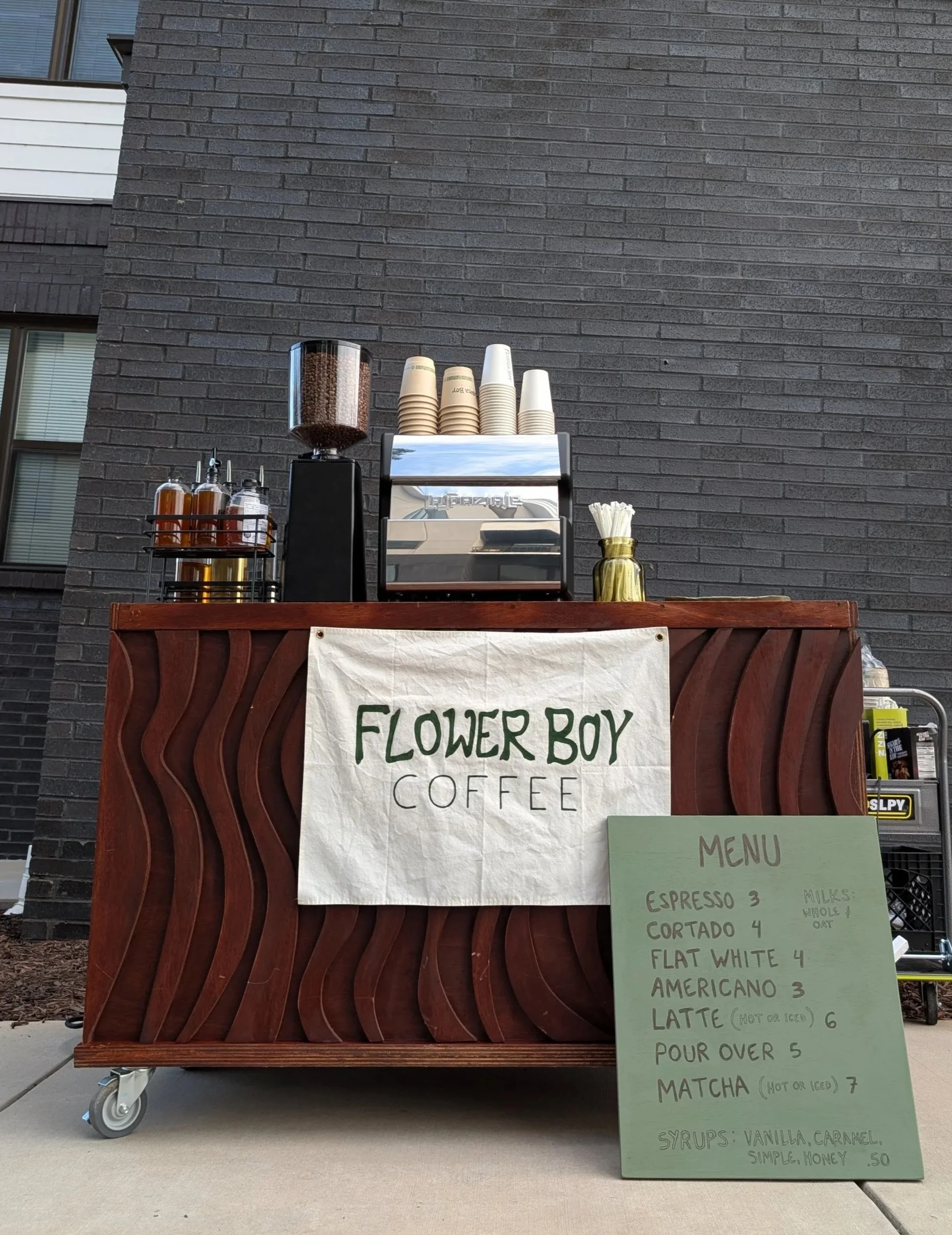 Flower Boy Coffee mobile coffee cart and team in Chattanooga, TN