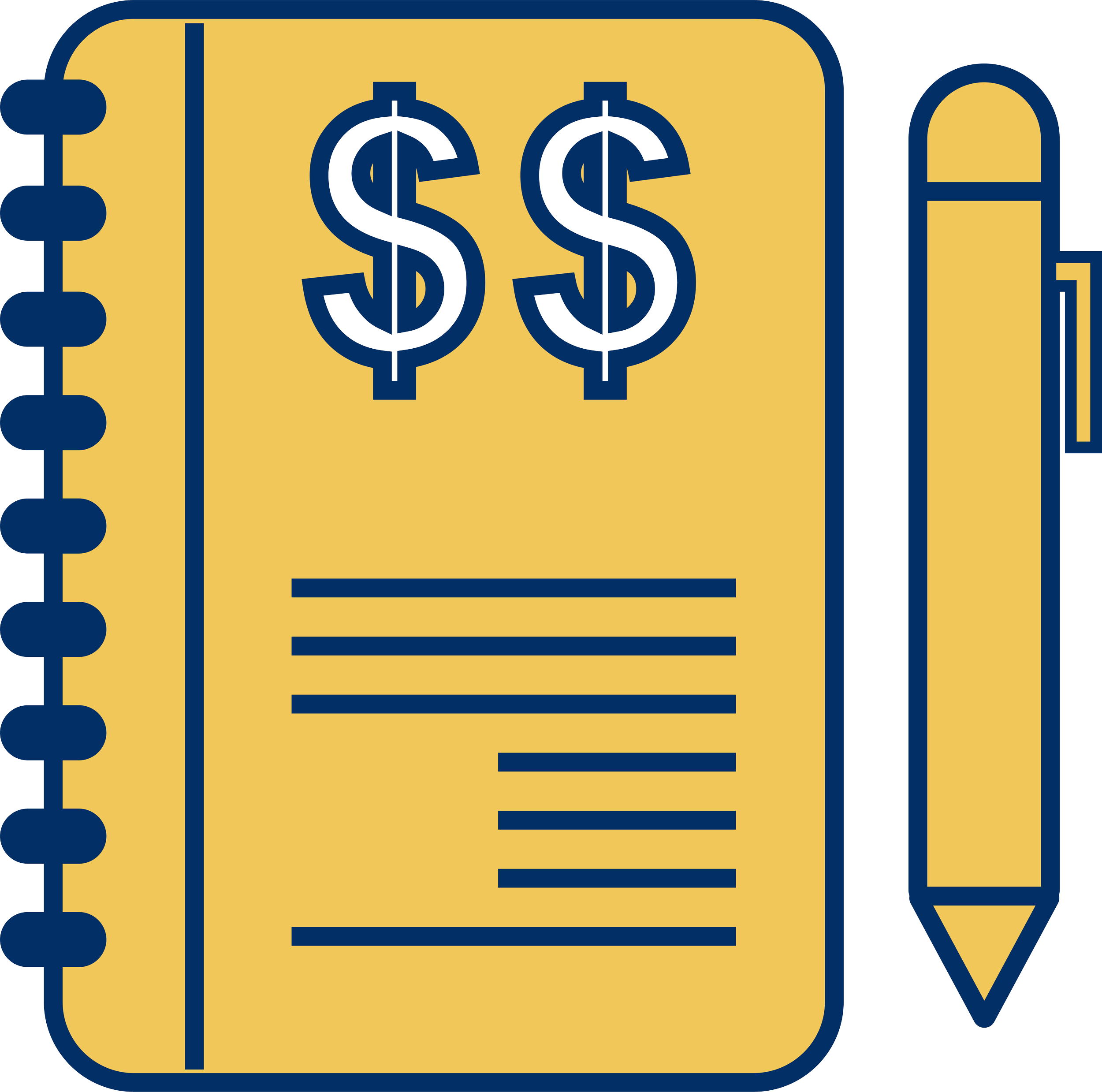 A notebook with dollar signs on its cover and a pencil beside it.