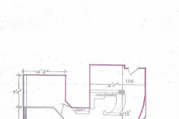 Plan image supplied with Units 107–109 listing — original low-resolution extraction; confirm suite boundaries and dimensions