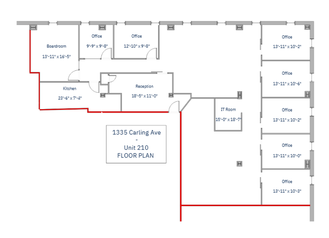 1335 Carling Avenue — Suite 210 — 1335-210 — unaltered source plan