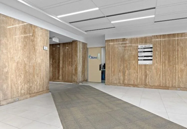 1431 Merivale Road — Building common lobby — NOT a suite interior