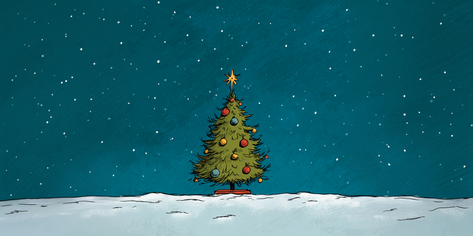 A Charlie Brown style Christmas Tree