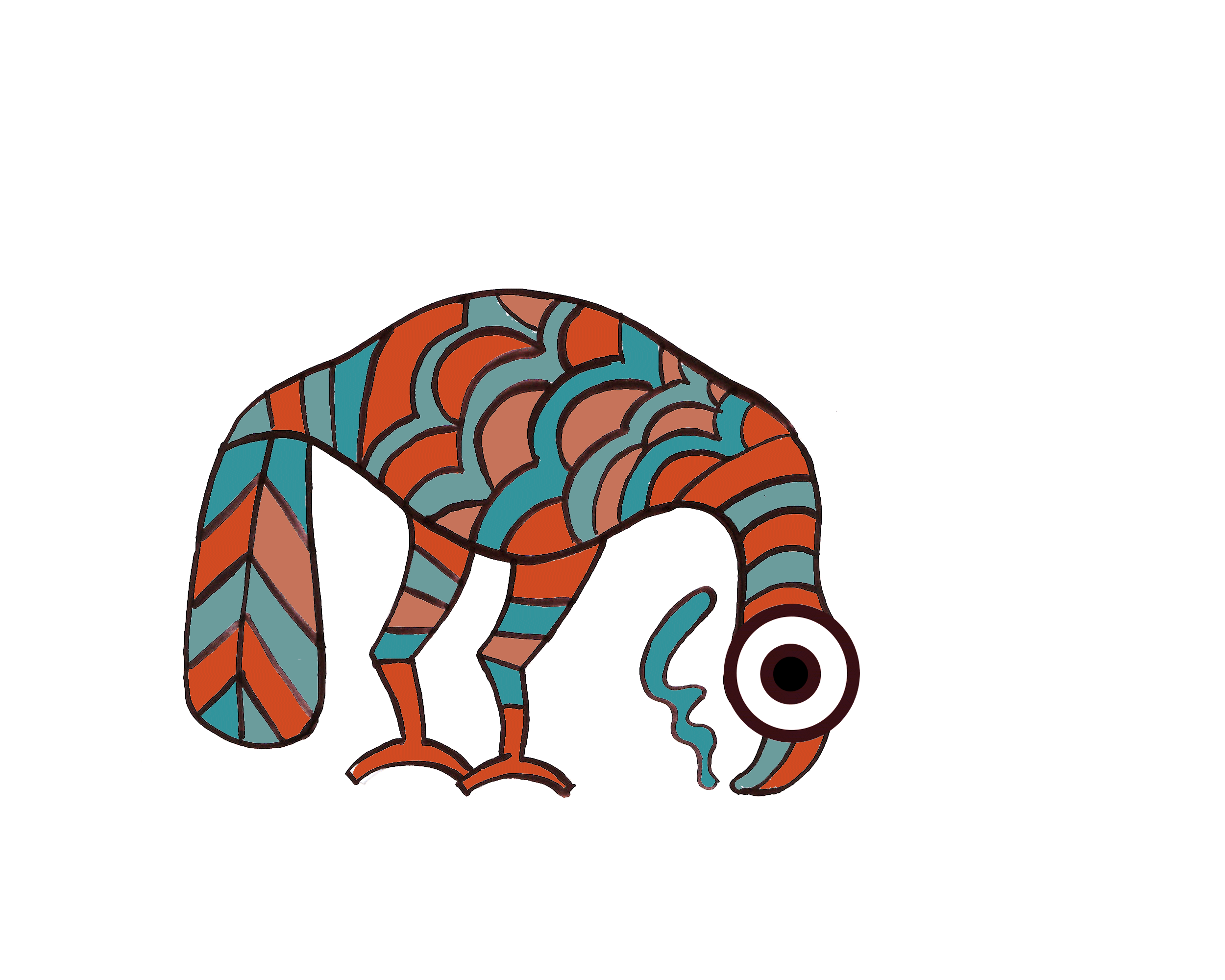 Bird catching the worm , inspired from an ancient bowl