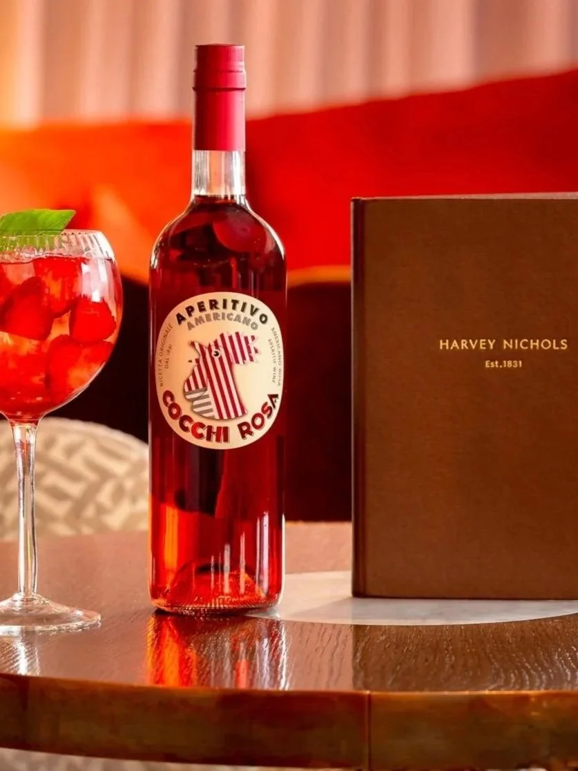 Cocchi Rosa Spritz menu collaboration at Harvey Nichols