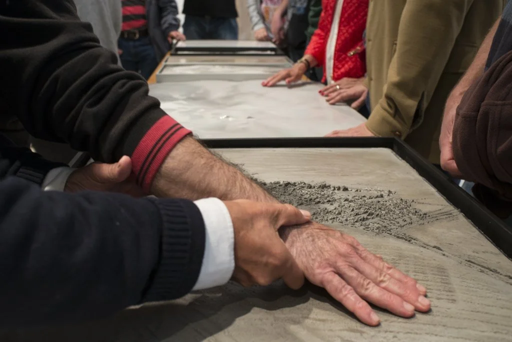 Taktil dialog med La Once, det Spanske Blindeforbundet, Museo Barjola, Gijón.  Foto: Fernándo González