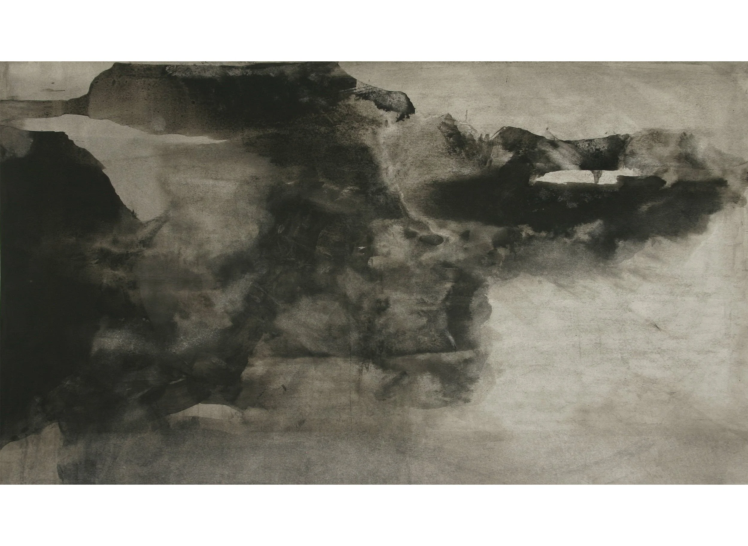 2008 Gronn 30x50 cm Blekk på kartong