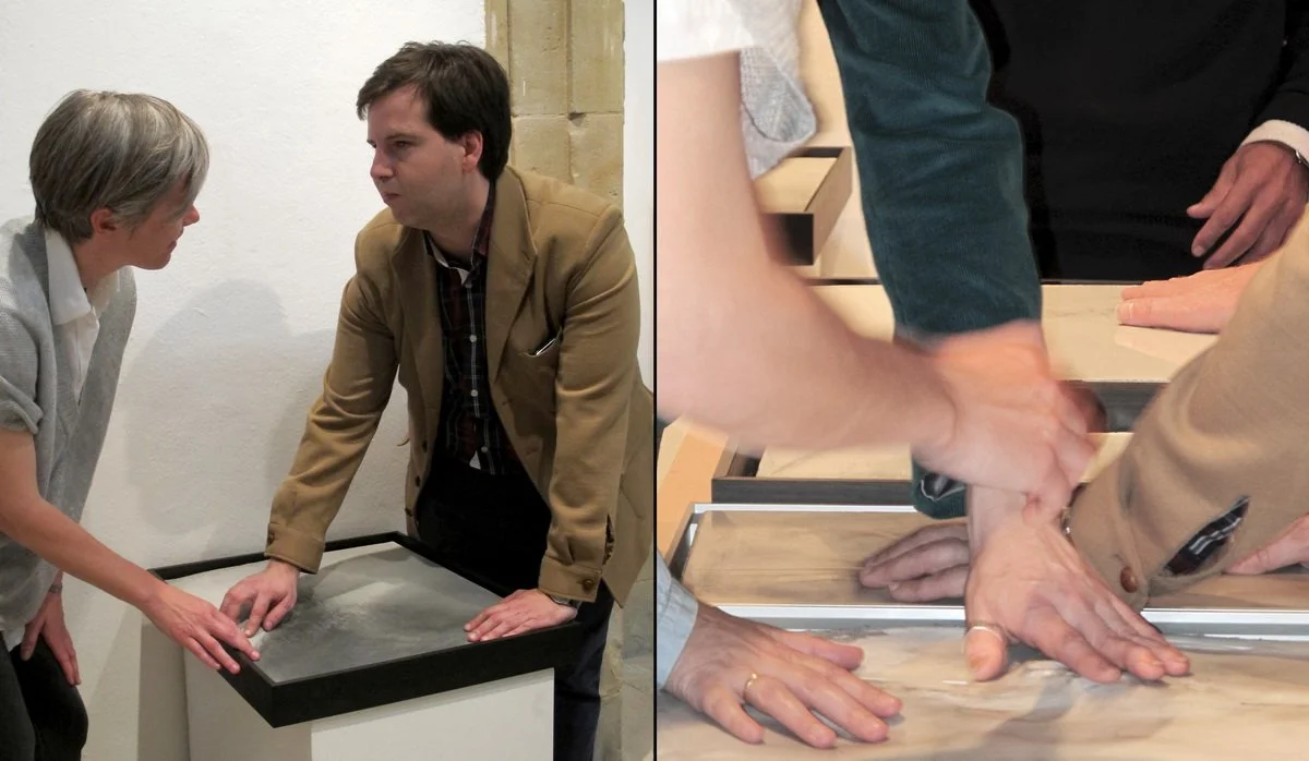 Taktil dialog med La Once, det Spanske Blindeforbundet, Museo Barjola, Gijón.  Foto: Fernándo González