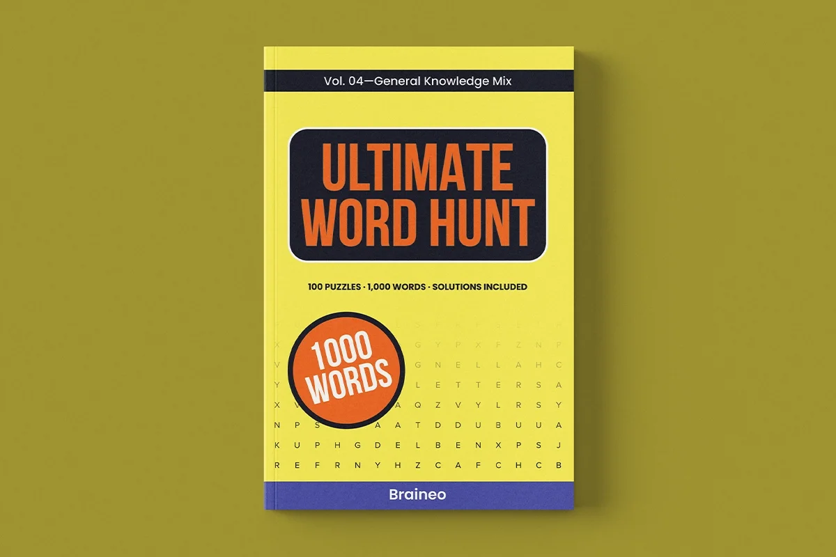 Ultimate Word Hunt Vol. 04 paperback cover on yellow background