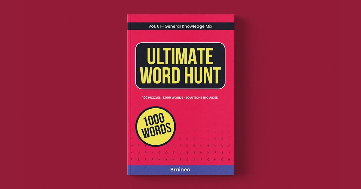 Ultimate Word Hunt Vol. 01 paperback cover on red background