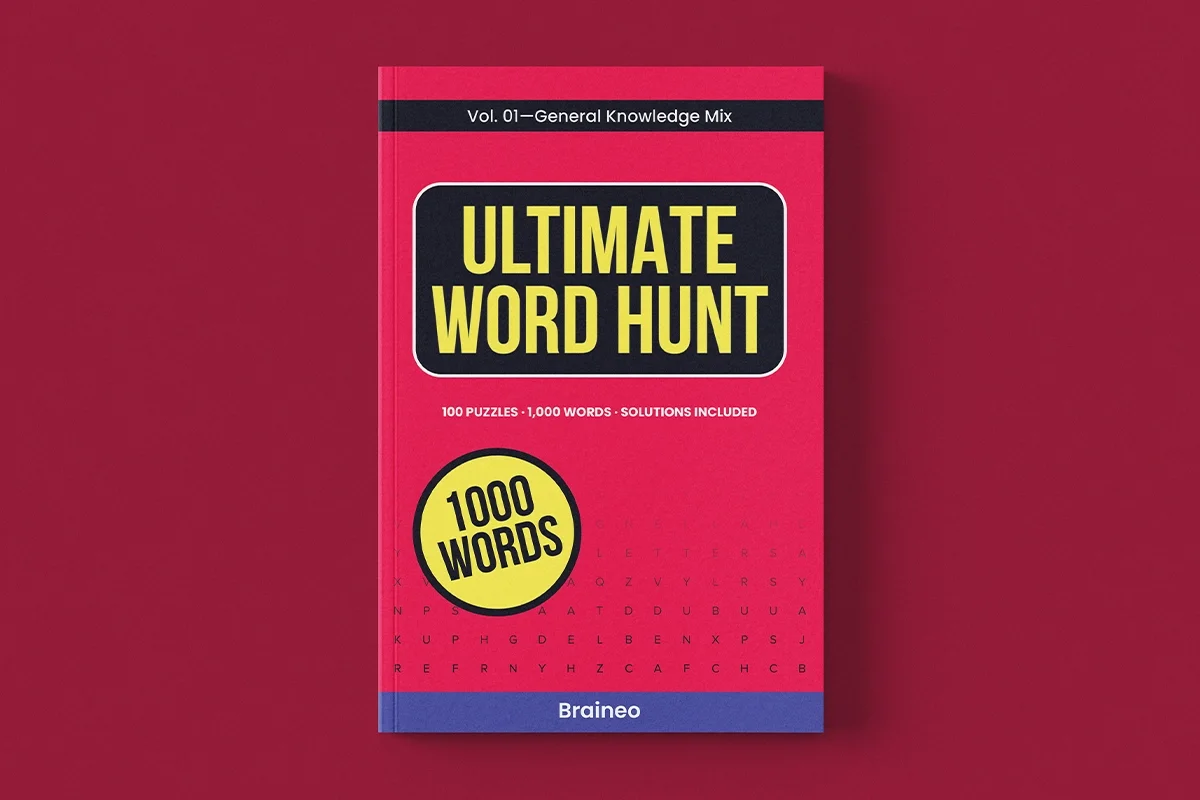 Ultimate Word Hunt Vol. 01 paperback cover on red background
