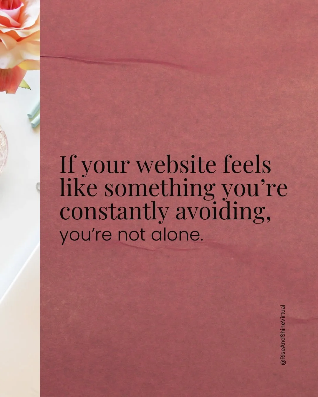 If your website feels like something you&rsquo;re constantly avoiding, you&rsquo;re not alone.

Most business owners I work with didn&rsquo;t mean to stay stuck with an outdated or patchwork site. Life got busy. Clients needed attention. The website 