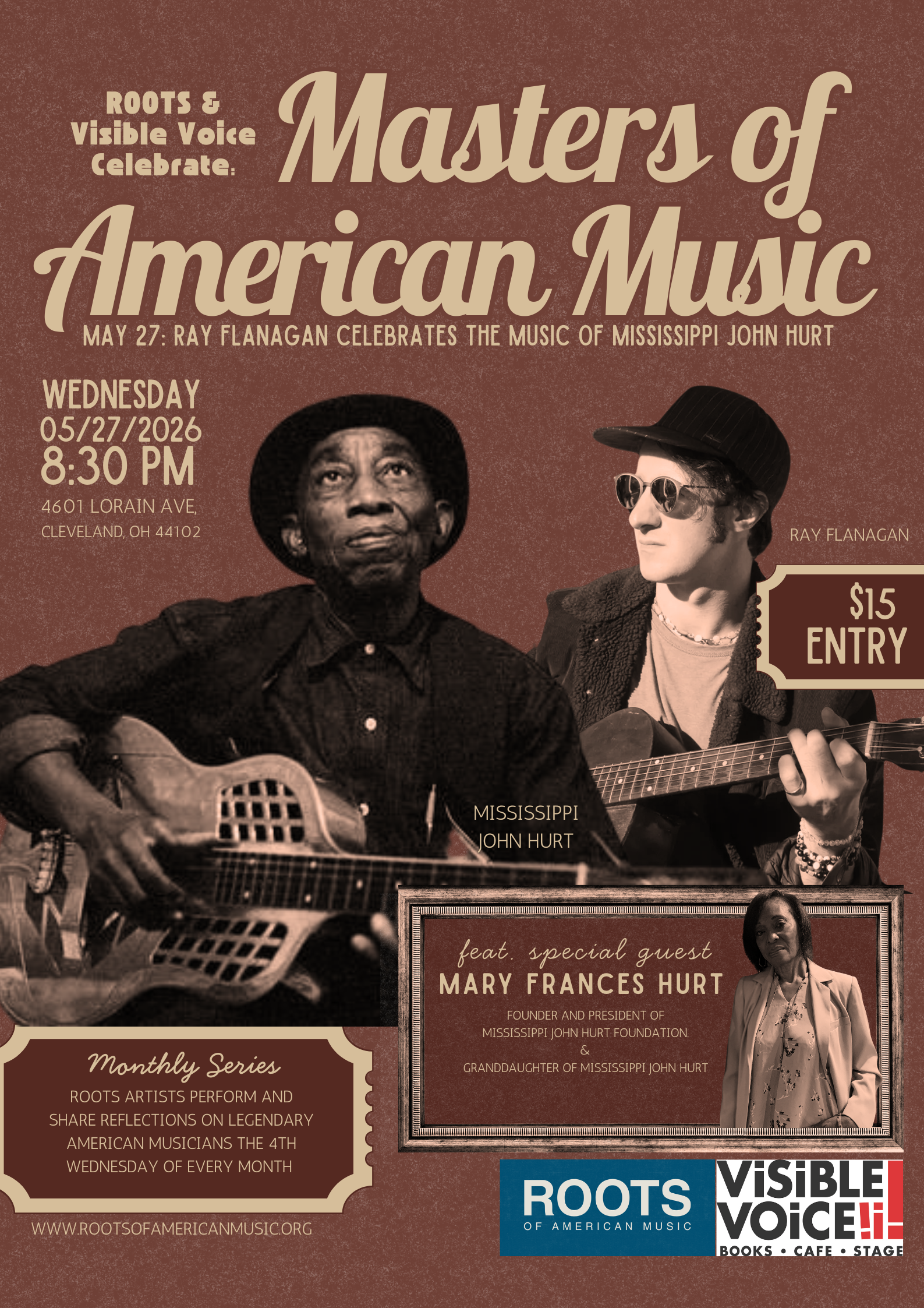 MAY 27: Ray Flanagan celebrates Mississippi John Hurt wsg Mary Frances Hurt