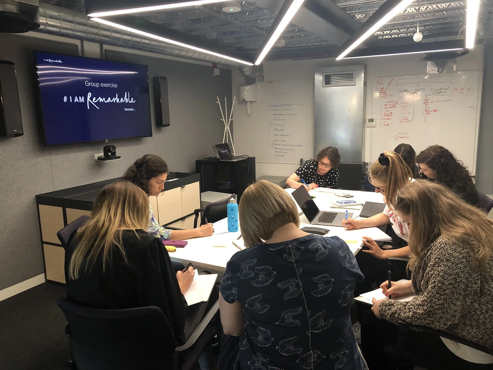 Em hosting an #IAmRemarkable workshop at Sky, Leeds, 2019