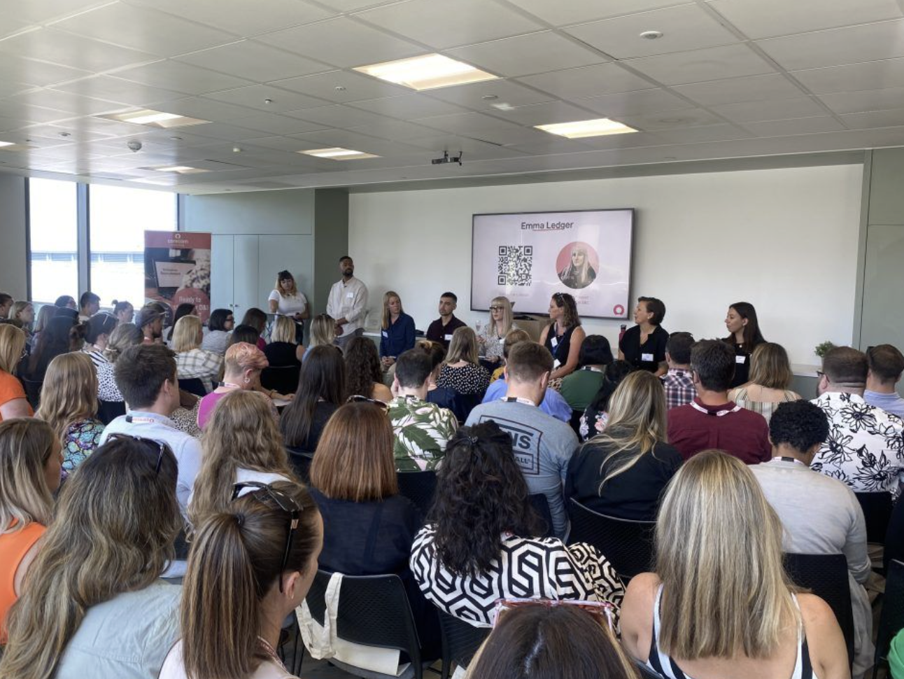 Em speaking at #WITBoss by Corecom Consulting, Leeds, 2023