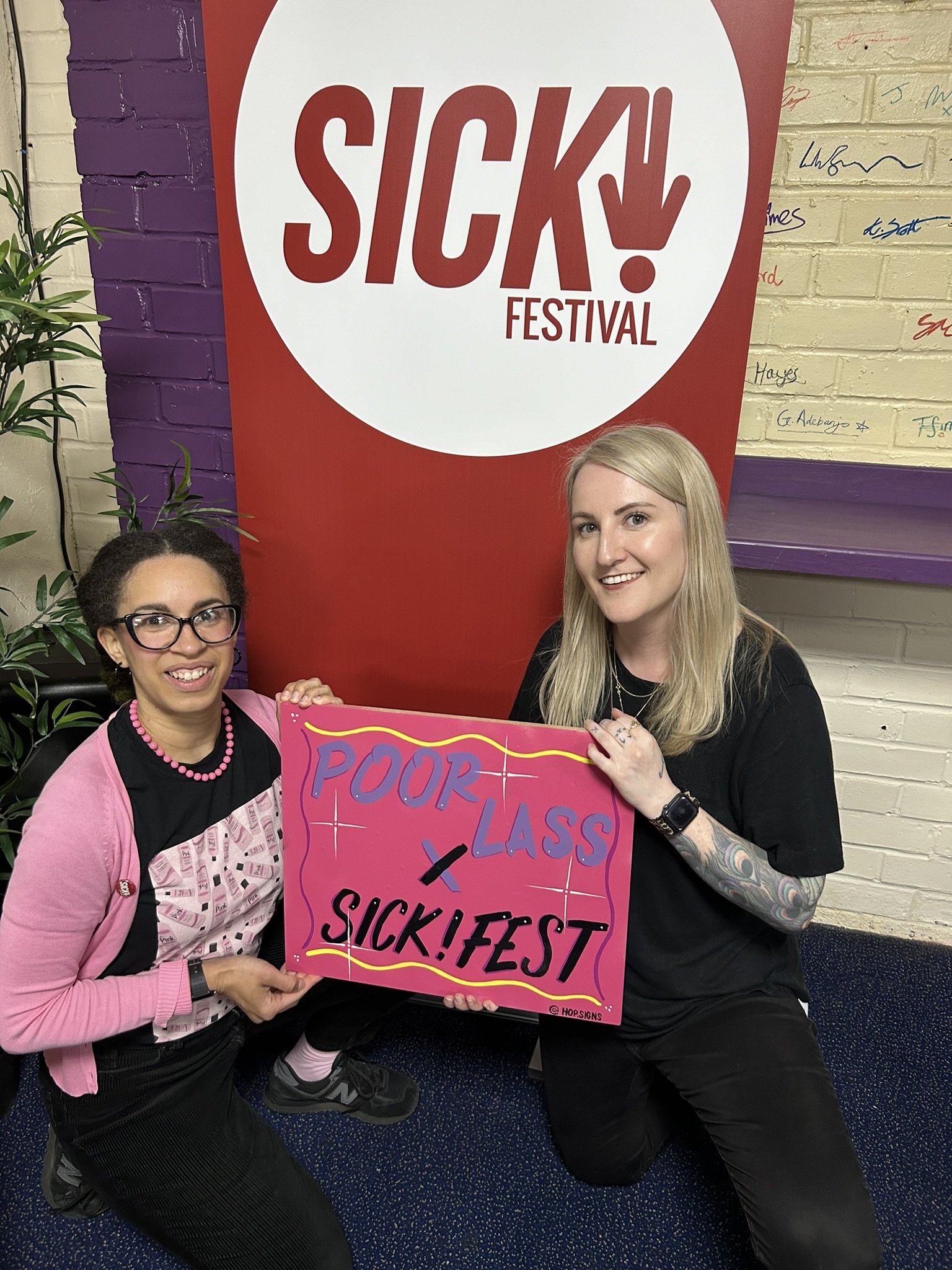 Em w/ Seleena Laverne Daye as Poor Lass hosting at SICK Festival, Manchester 2024