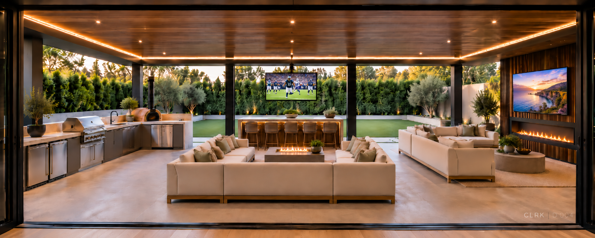 Single Story Residence | Rear Outdoor Terrace