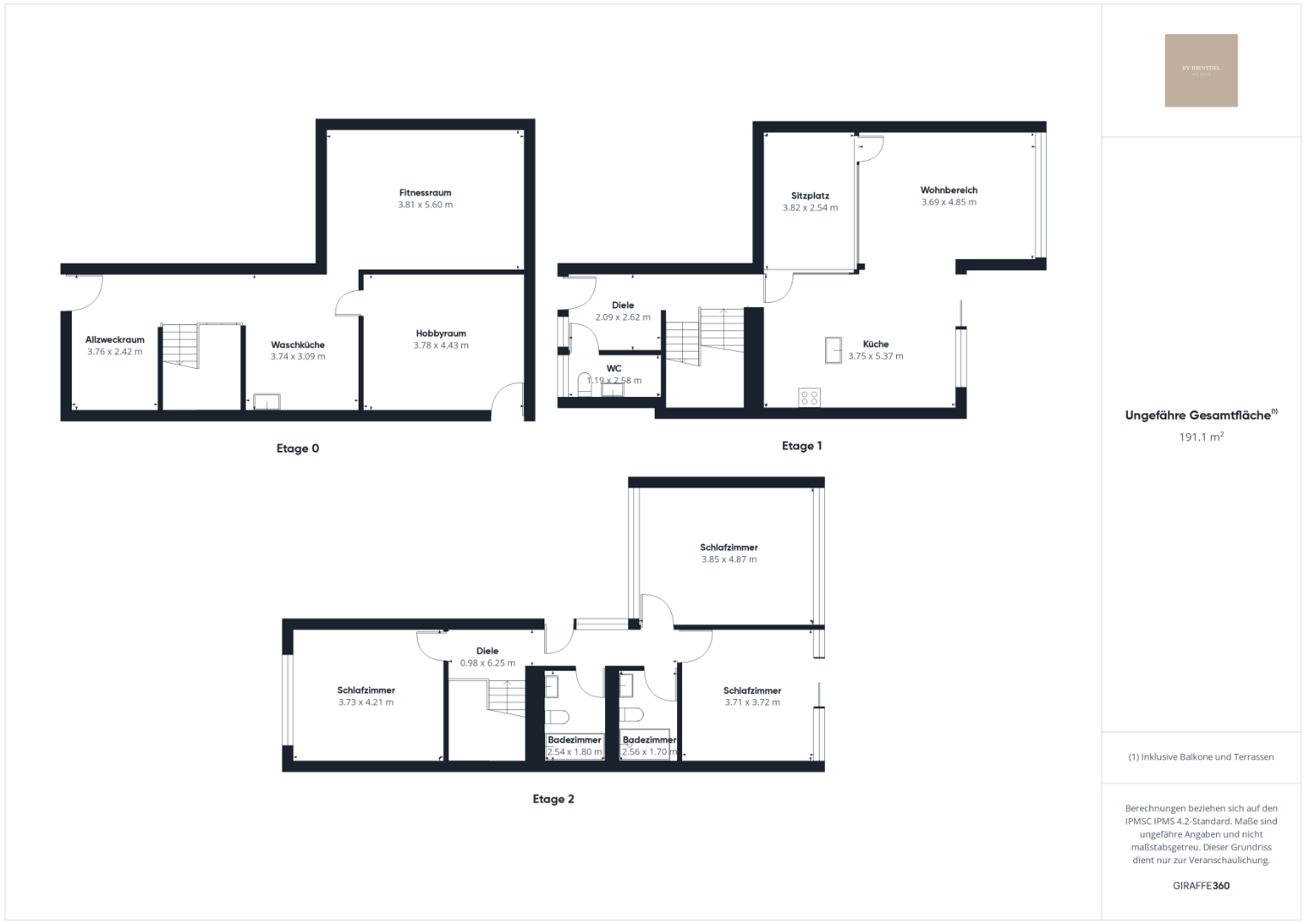 Detaillierter Grundriss Minergie-Reihenhaus Oberrohrdorf