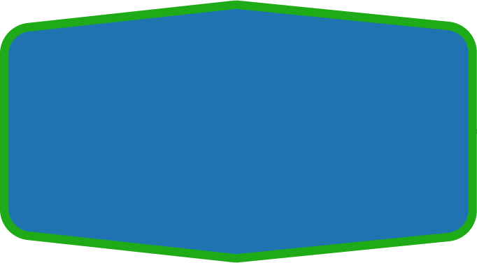Blue and green sign with no text.