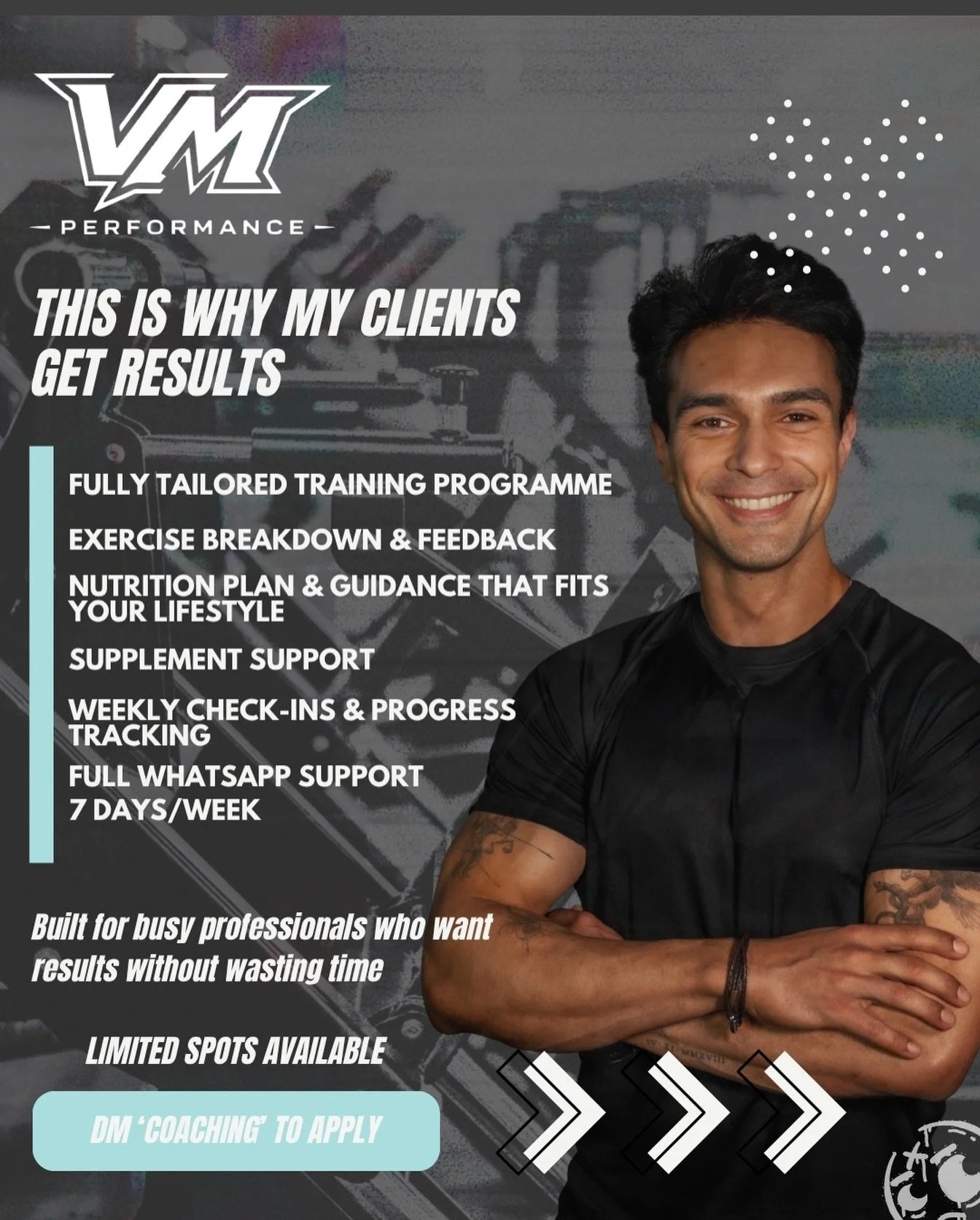 To find out how I can help you achieve your fitness goals as efficiently and effectively as possible, DM me &lsquo;COACHING&rsquo; or tap the link in my bio to be forwarded through to my enquiry form 📲