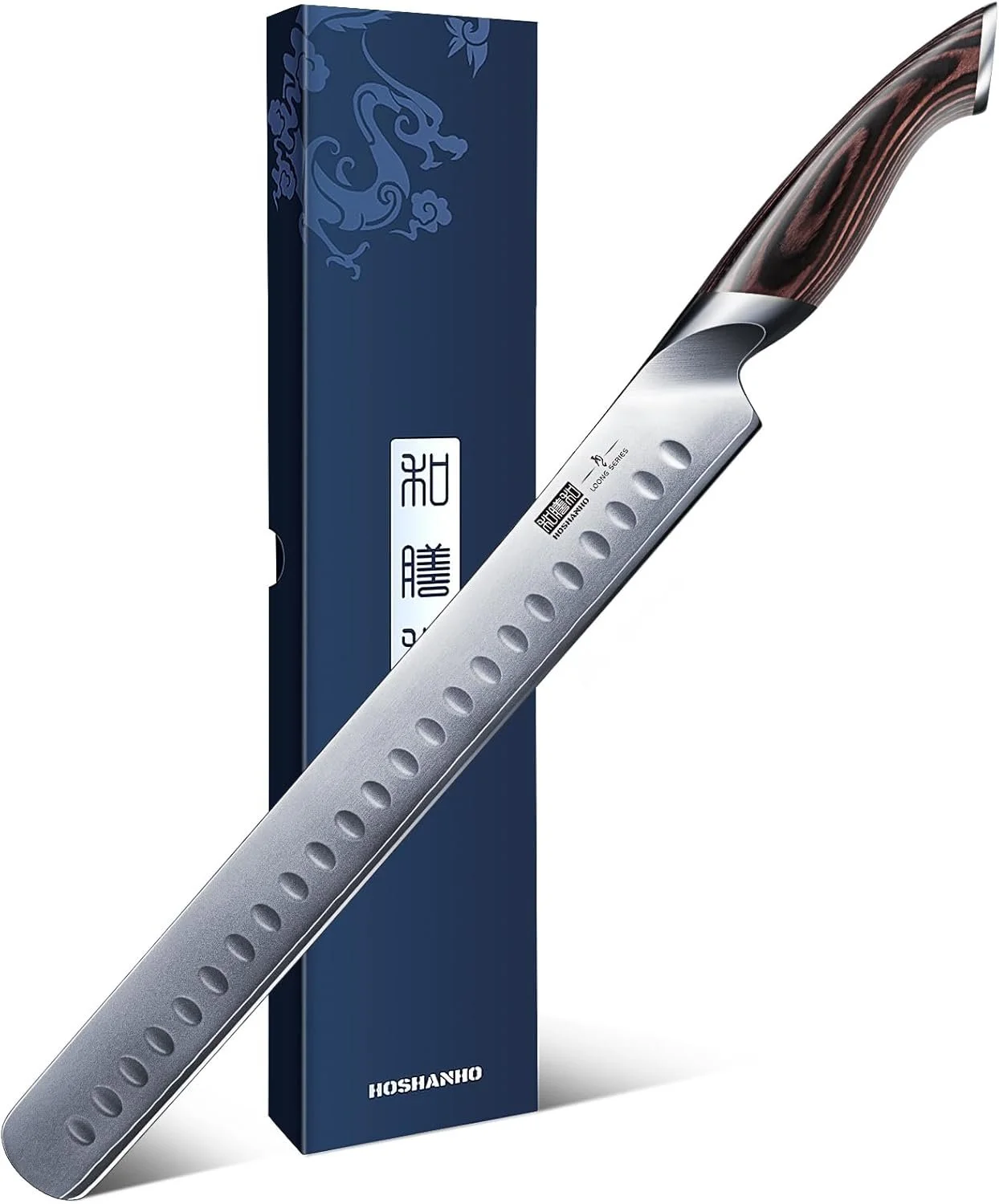 Carving Knife 12 Inch, Japanese High Carbon Steel Slicing Knife 