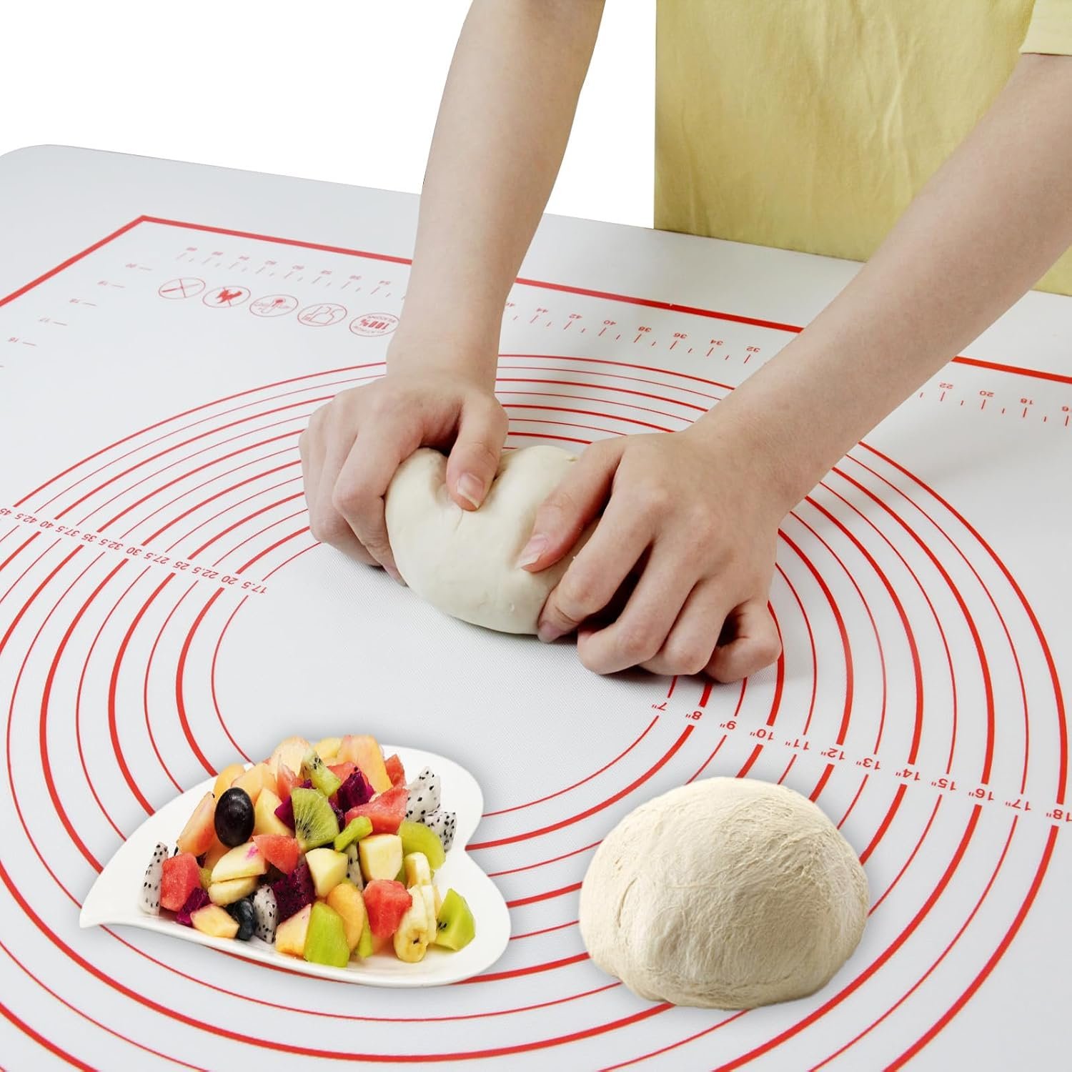32x24" Extra Large Dough Mat Silicone Baking Mats for Rolling Pastry Kneading Sheet Sourdough Bread Baking Supplies 