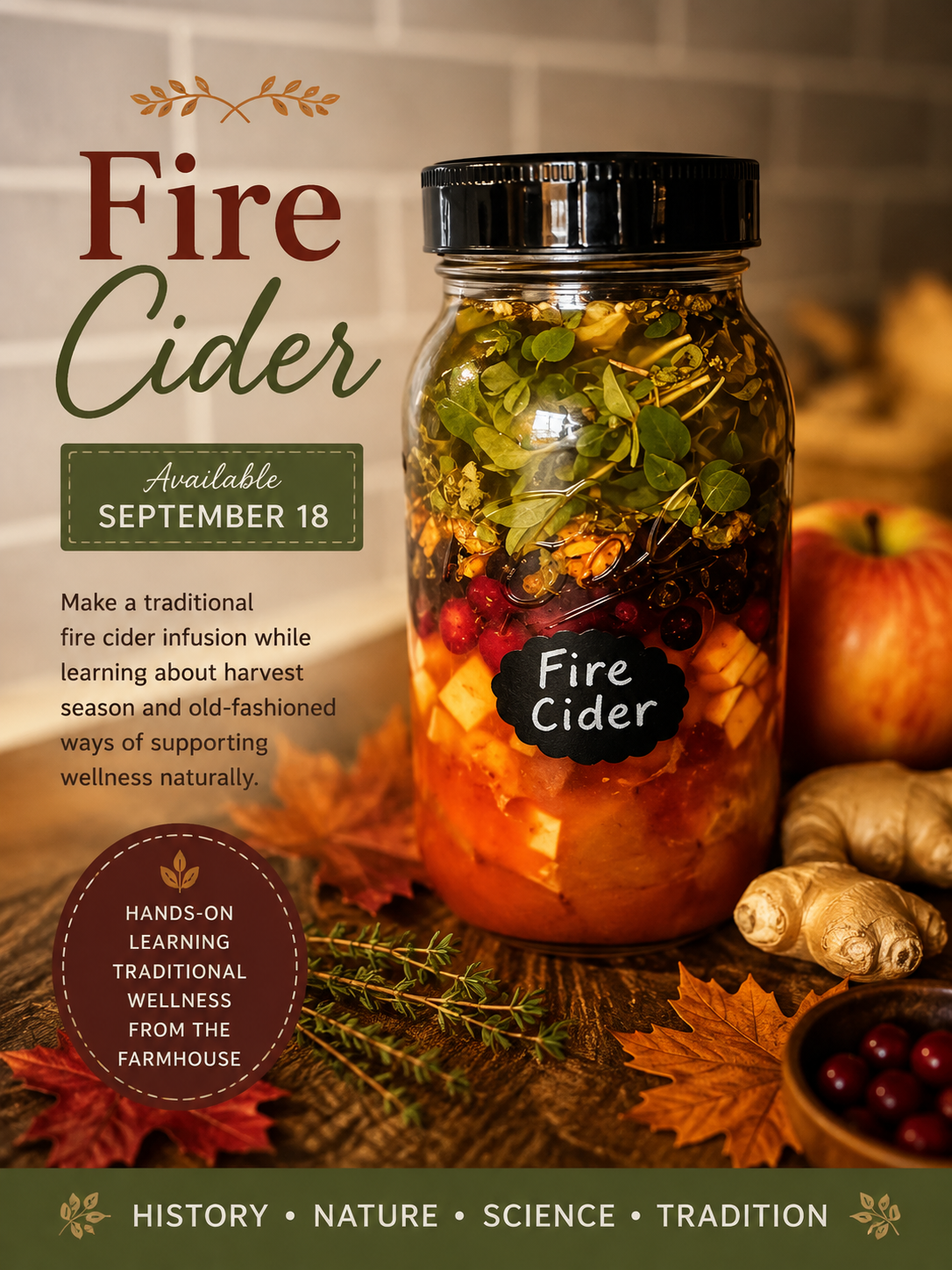 Fire Cider Take-Home Kit Friday Sept 18th (Charter Funds)