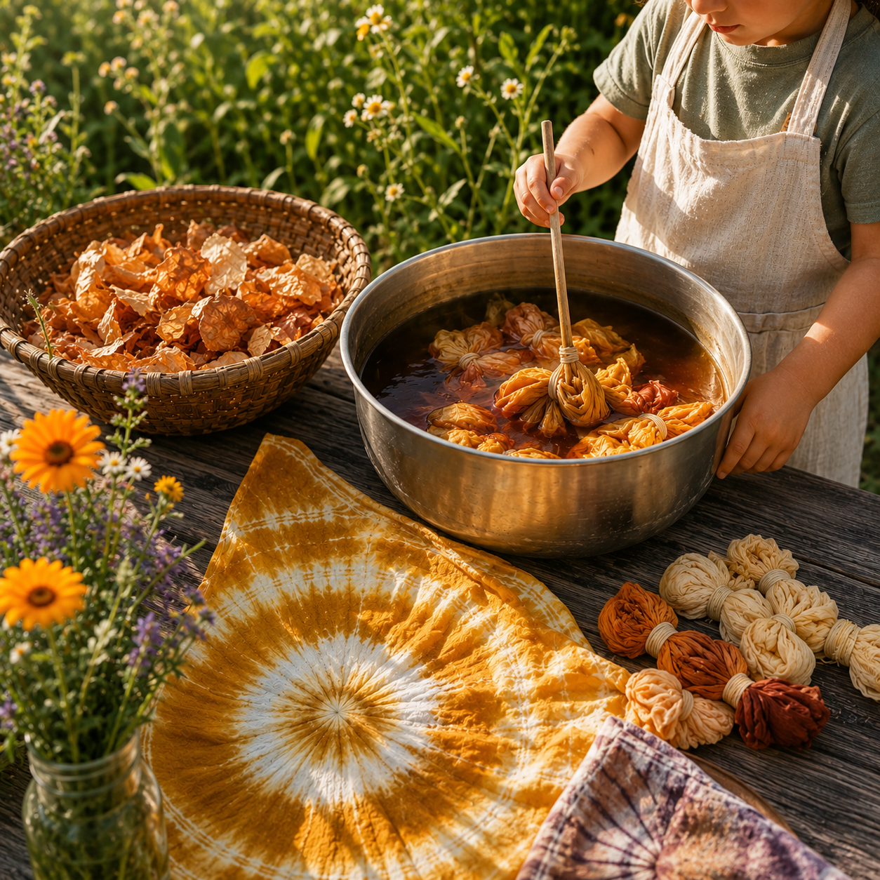TAKE HOME KIT Golden Threads: Natural Tie-Dye Pickup 8/20