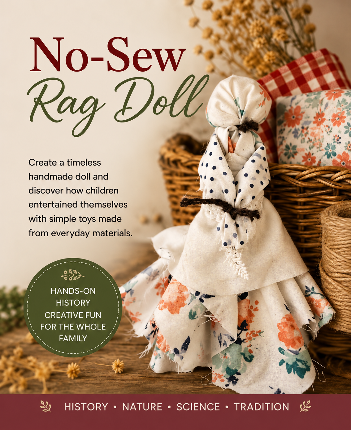 (Sibling add on) Westward Bound: Oregon Trail & No-Sew Pioneer Doll