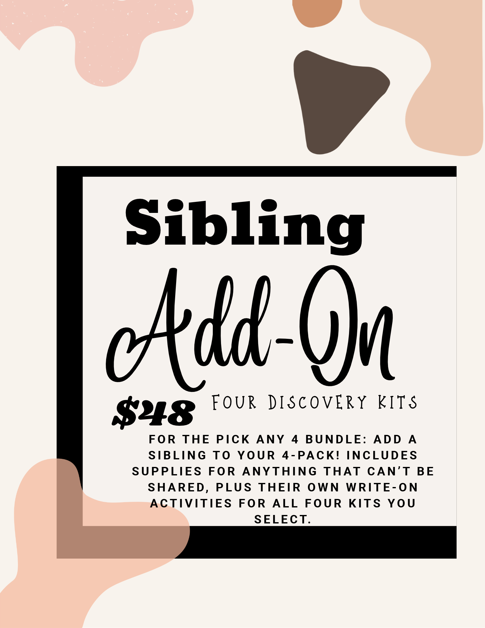 Pick Any 4 Bundle | Sibling Add-On (Charter School)