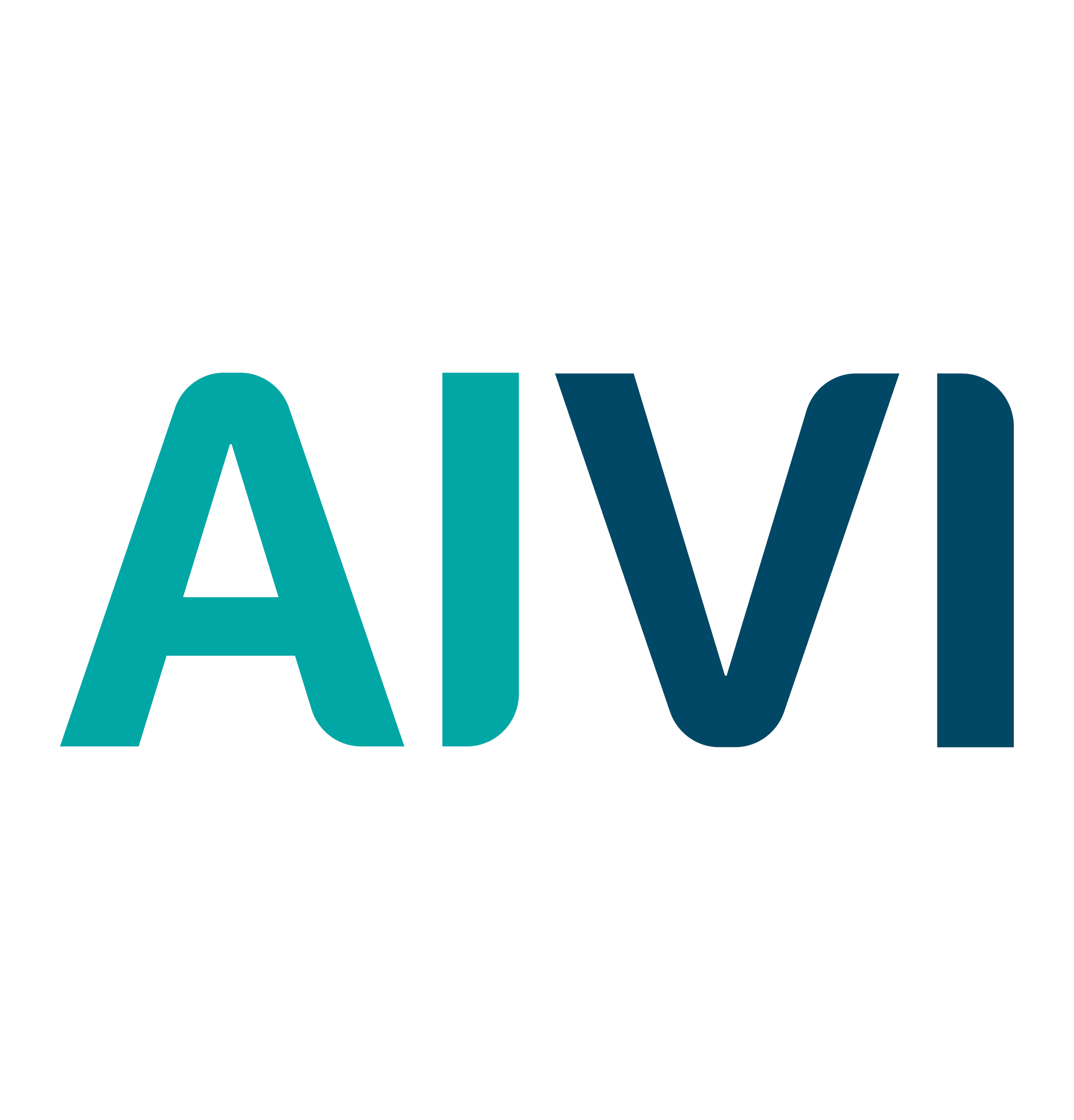 Logo di AIV in blu e turchese su sfondo nero.