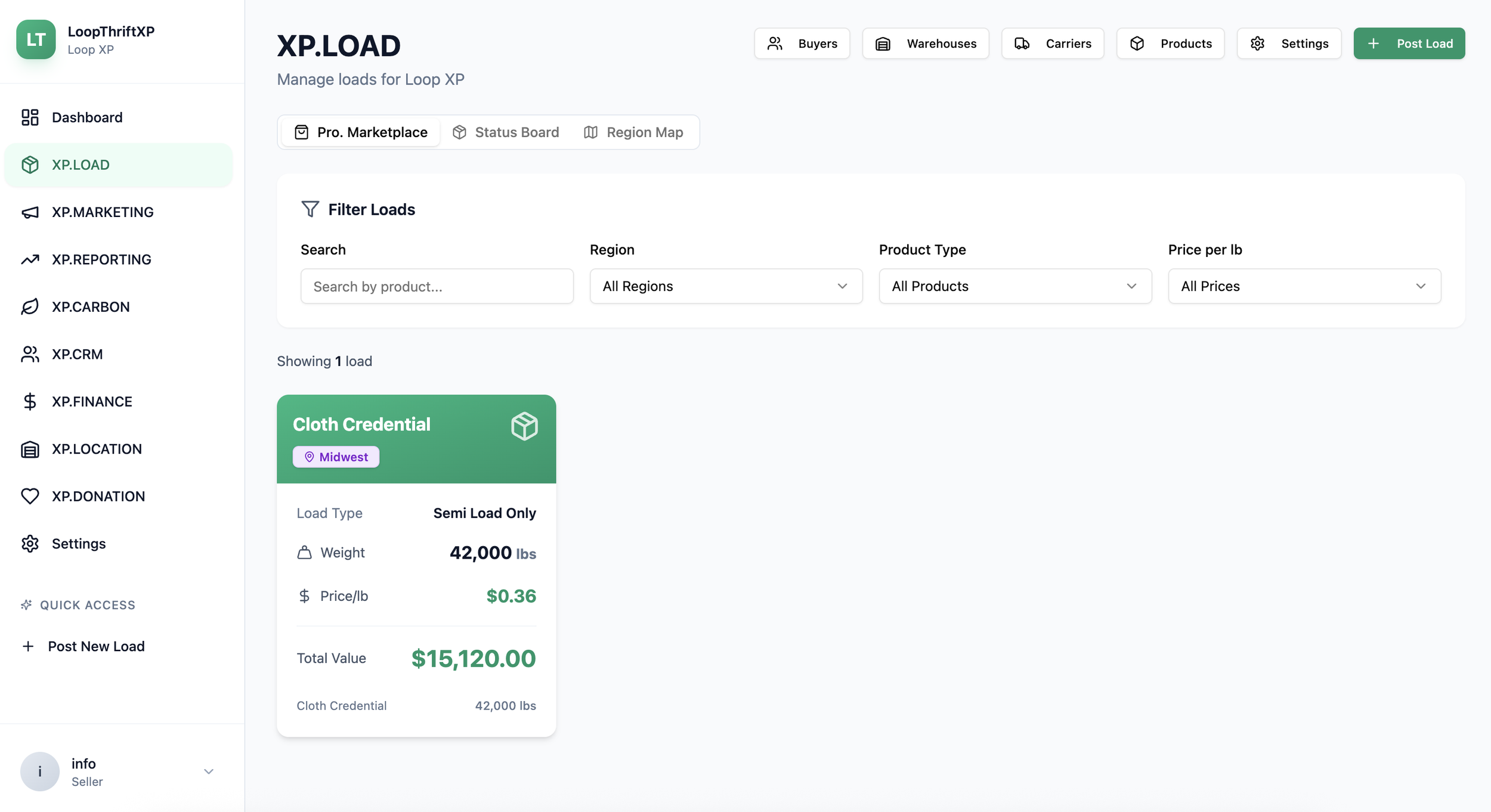 XP.LOAD | PRO MARKETPLACE