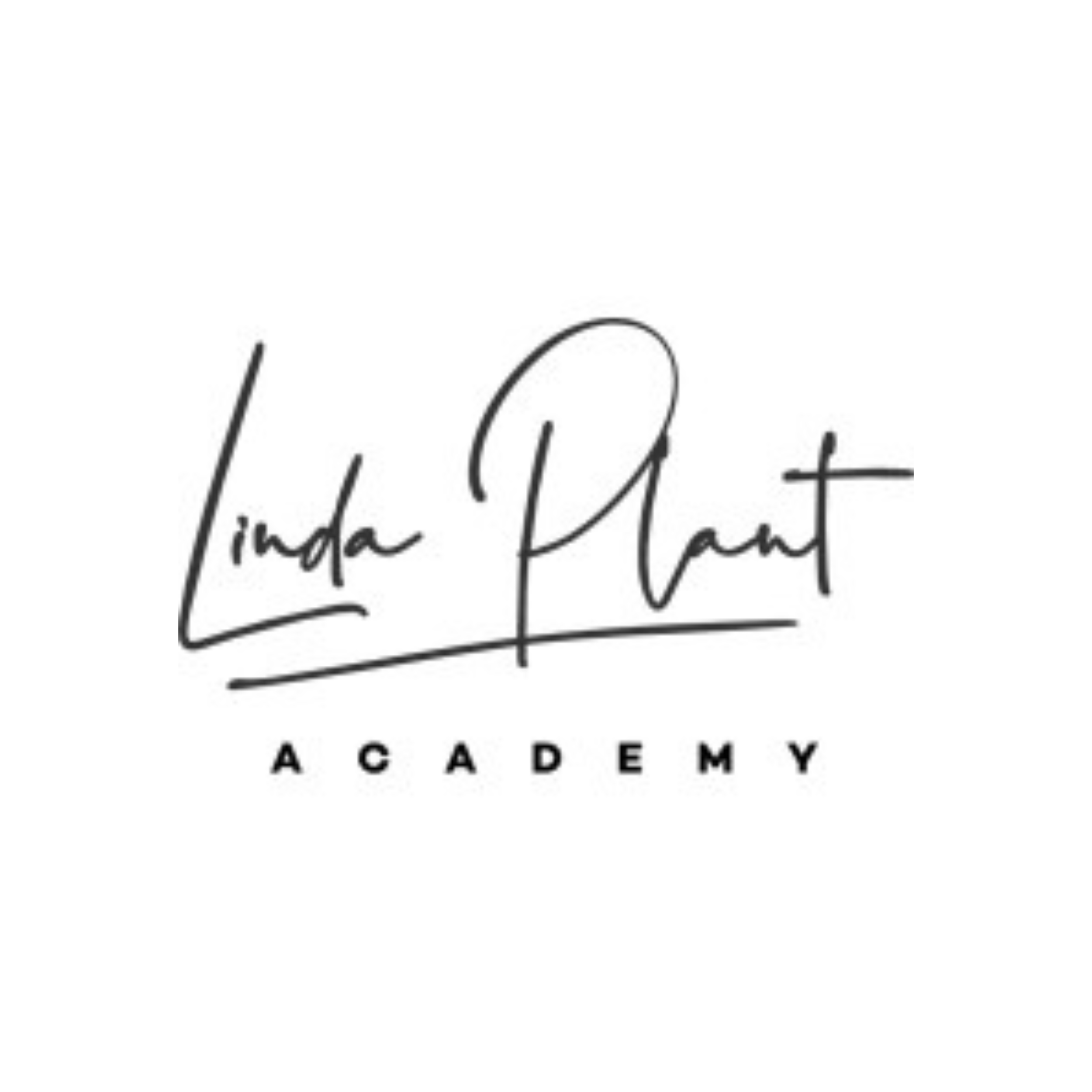 Close-up of a black and white handwritten cursive font with the word 'Trademark' and the word 'Academy' underneath in capital letters.