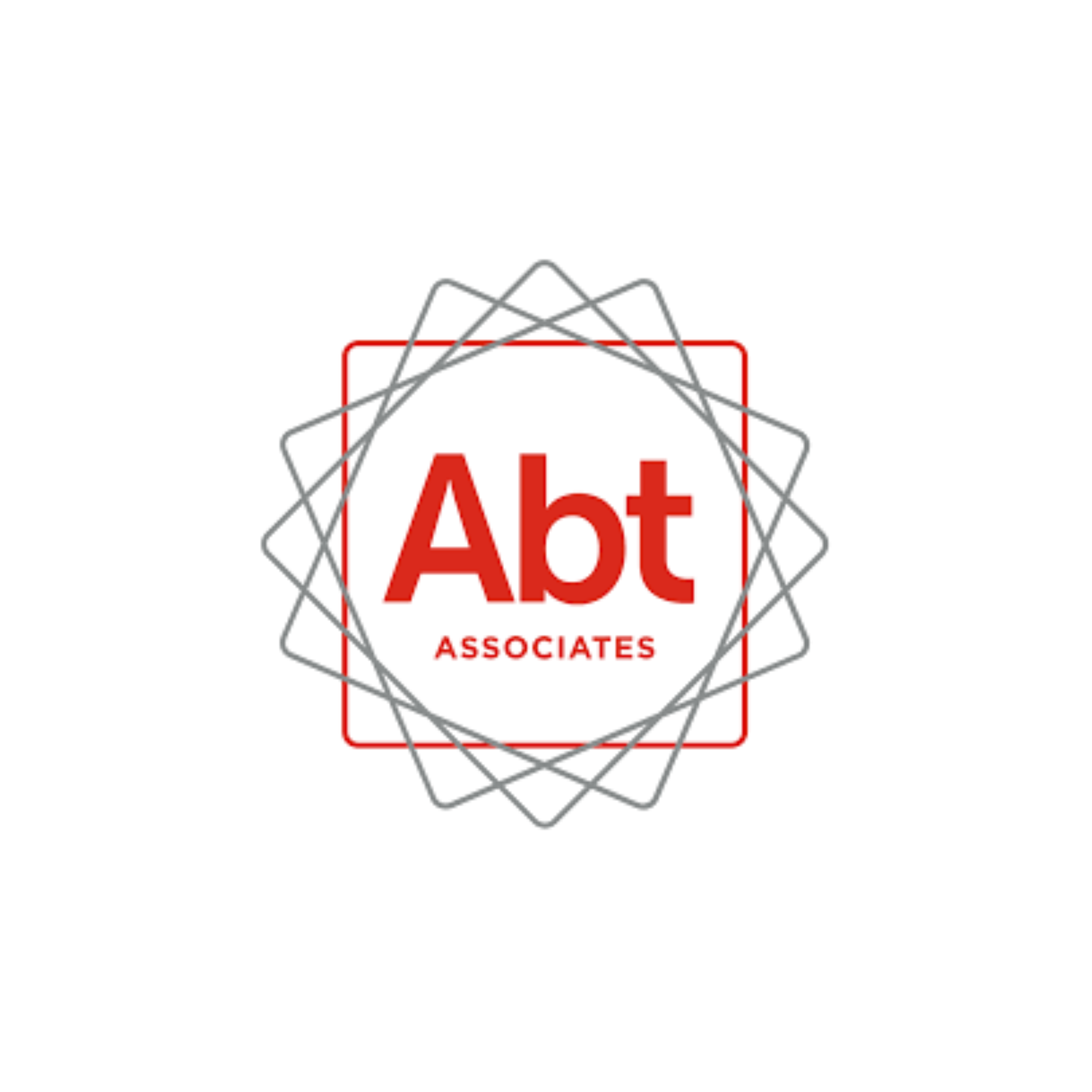 Logo with the text "Albft Associates" in red, surrounded by a black, geometric, circular frame with interconnected lines.