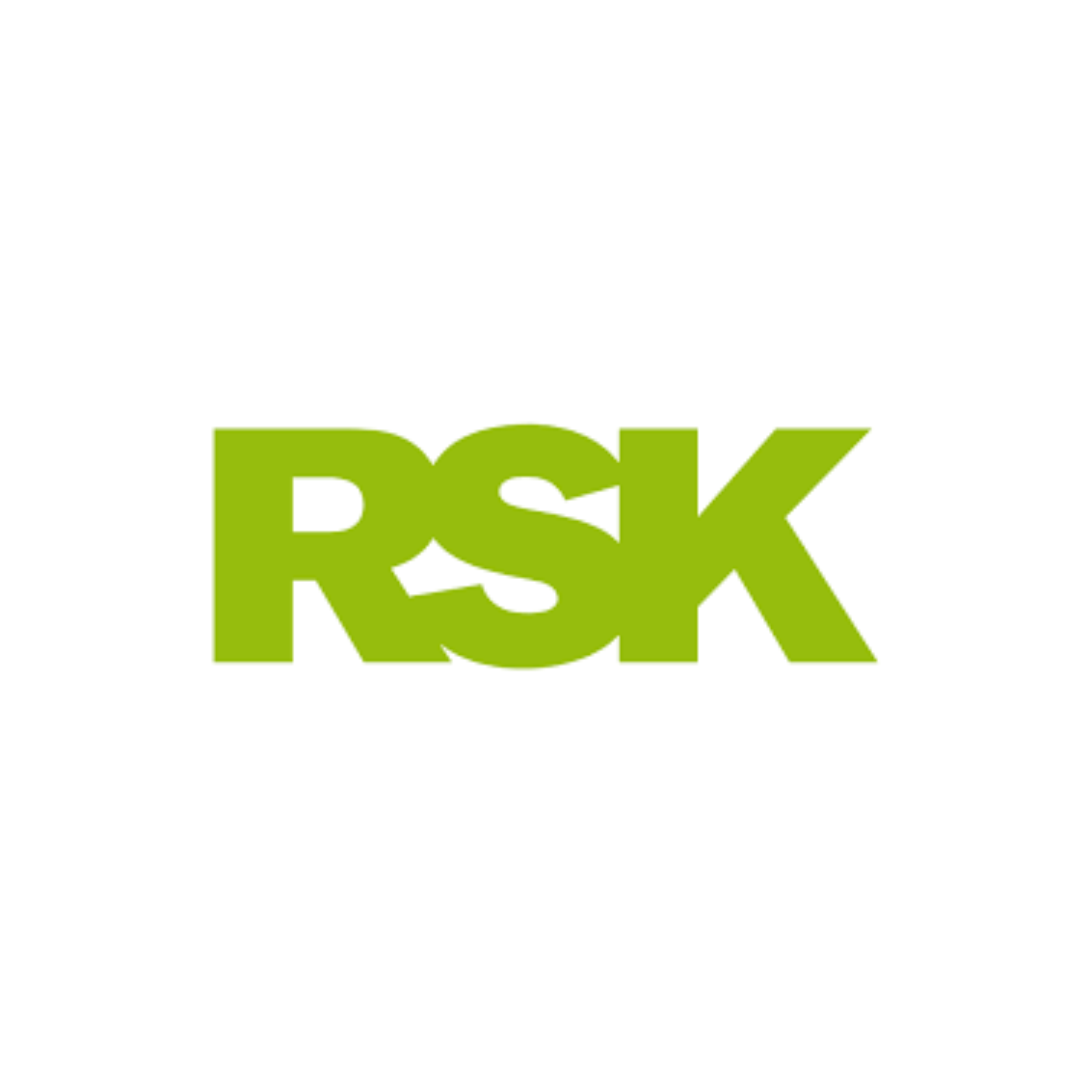 Close-up of the green text 'Dry' in a stylized font, likely part of a logo or sign on a white background.