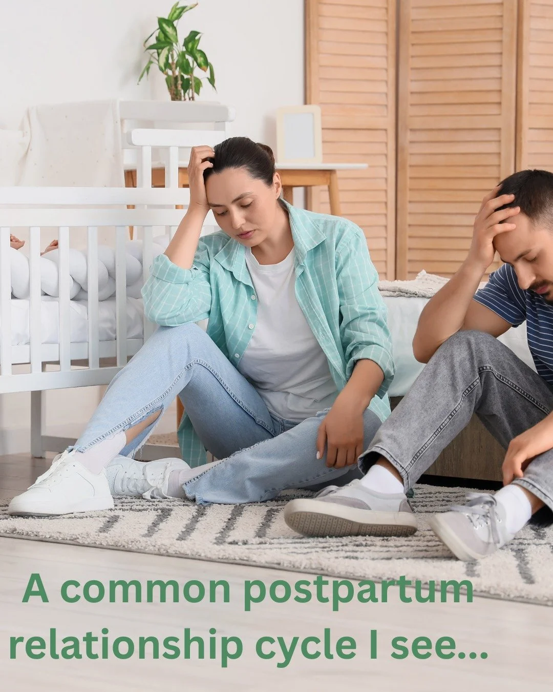 As a therapist specializing in relationships and postpartum transitions, I see this pattern constantly.

What is under the criticism?
Fear.

What is under the withdrawal?
&ldquo;I don&rsquo;t know how to help&rdquo;

When couples understand the cycle